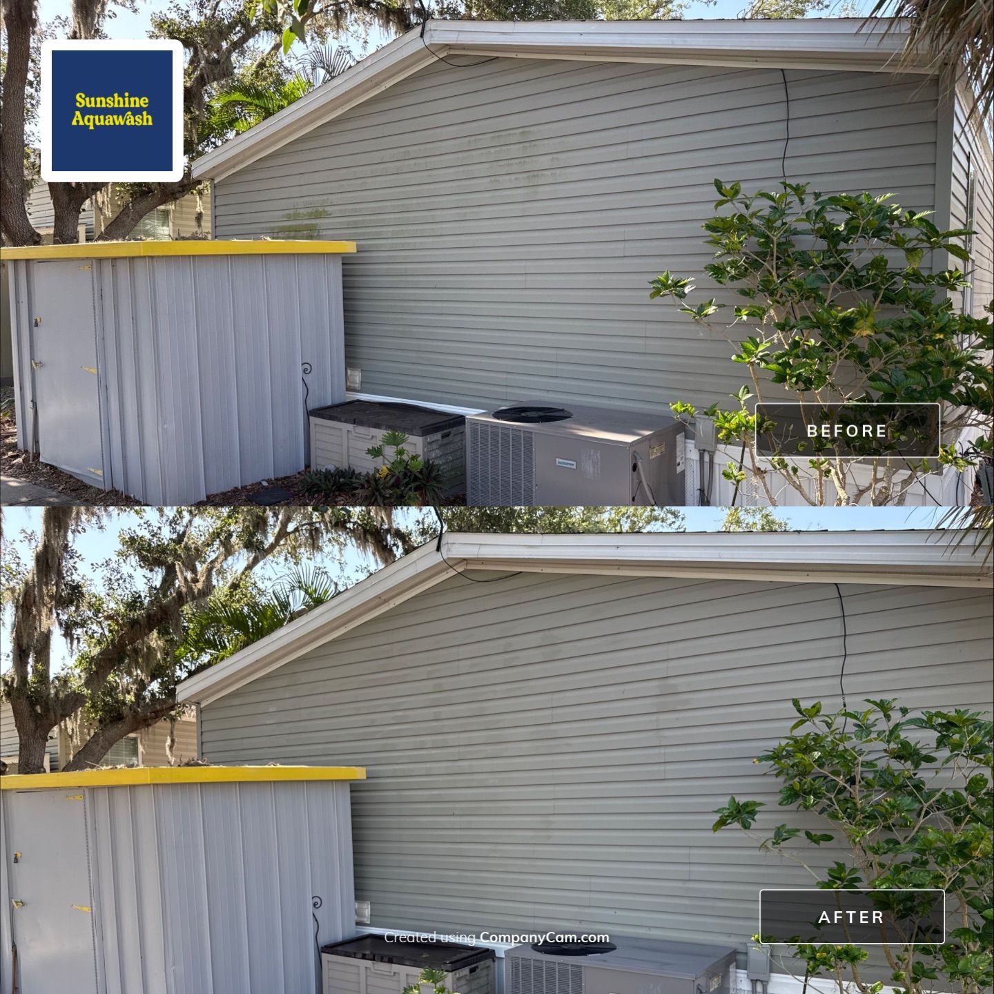 Mobile Home House Wash & Screened Porch Cleaning | Fisherman’s Cove RV Park | Terra Ceia, FL by Sunshine AquaWash