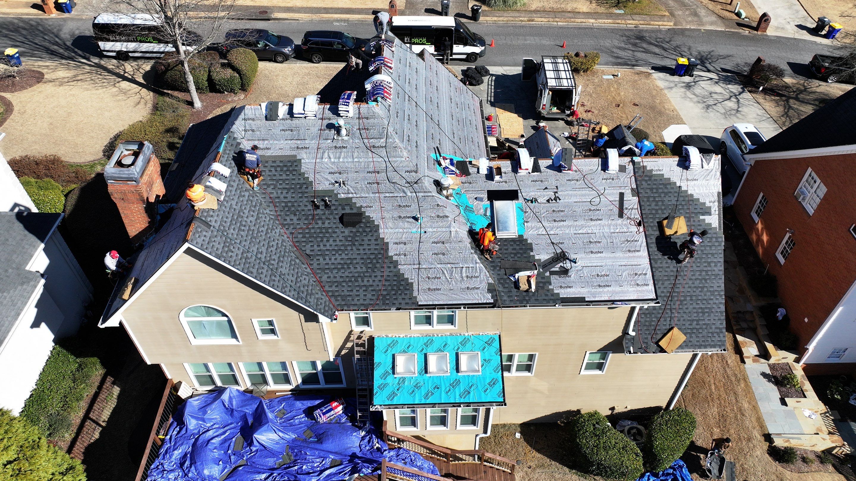 GAF Timberline HDZ in Charcoal by Element Pros Roofing, LLC