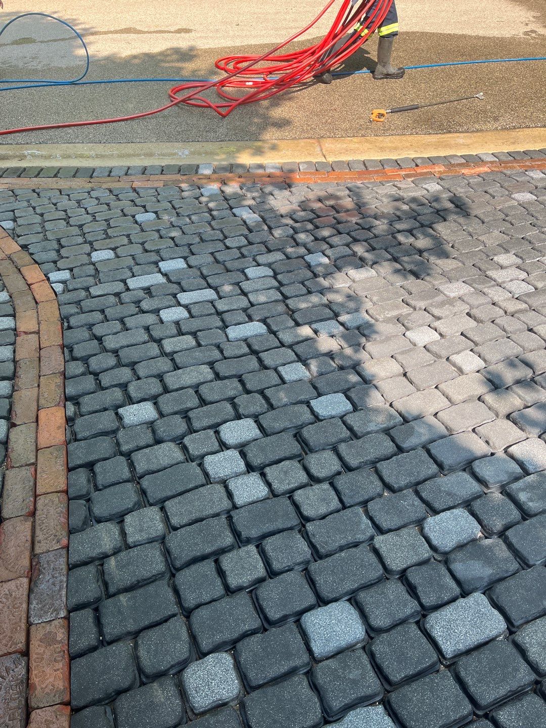 Glencoe, IL brick paver clean sand seal, repair, and reseal by Northern Power Washing LLC.