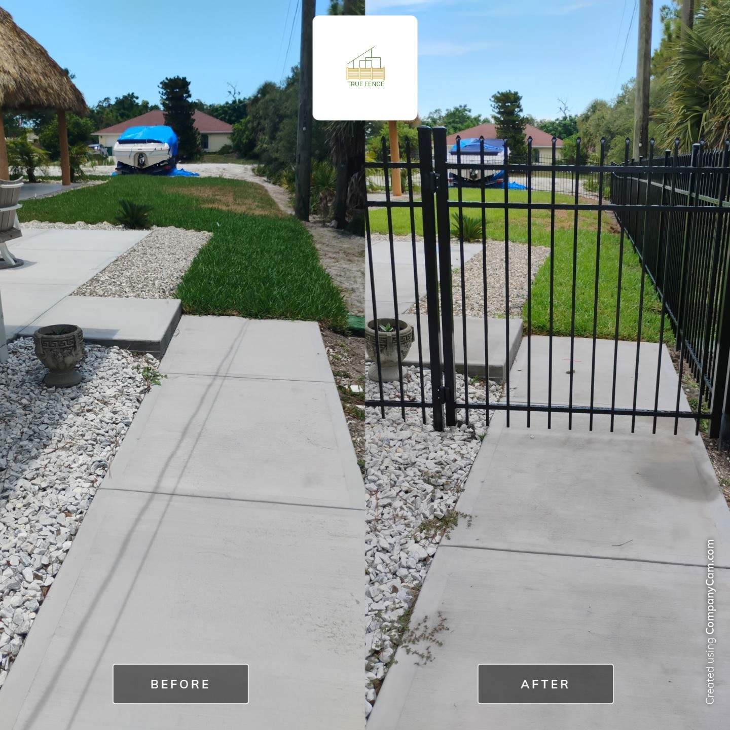 Black Aluminum Spear Top Picket Fence Installation in Englewood by True Fence LLC