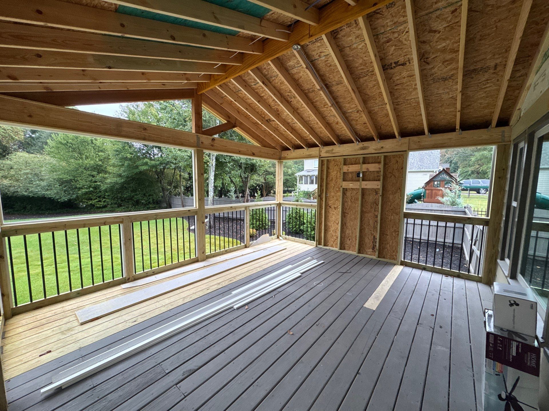 Custom Multi-Level Composite Deck and Screened-In Porch in Marietta by Swift Home Renovations