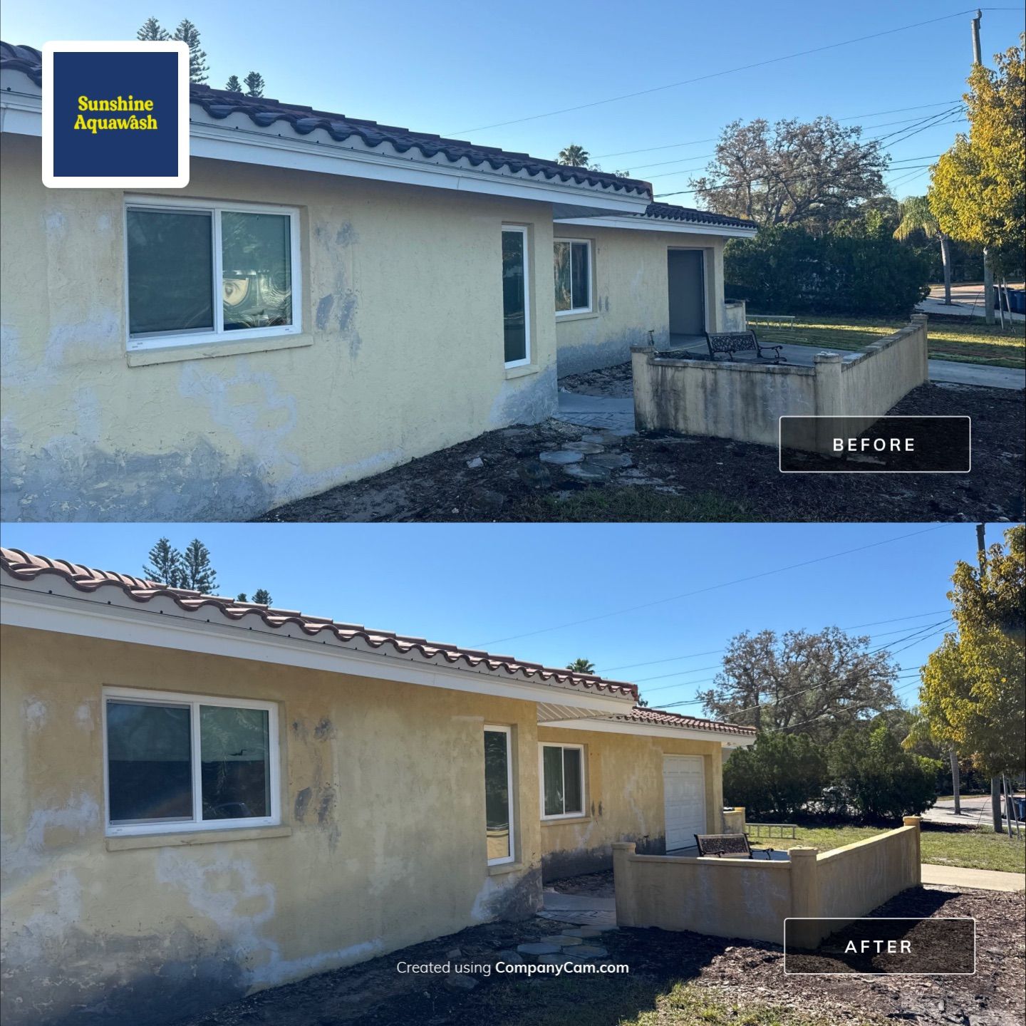 Full Exterior Cleaning Before Painting – Sarasota, FL (Near Sarasota Airport) by Sunshine AquaWash