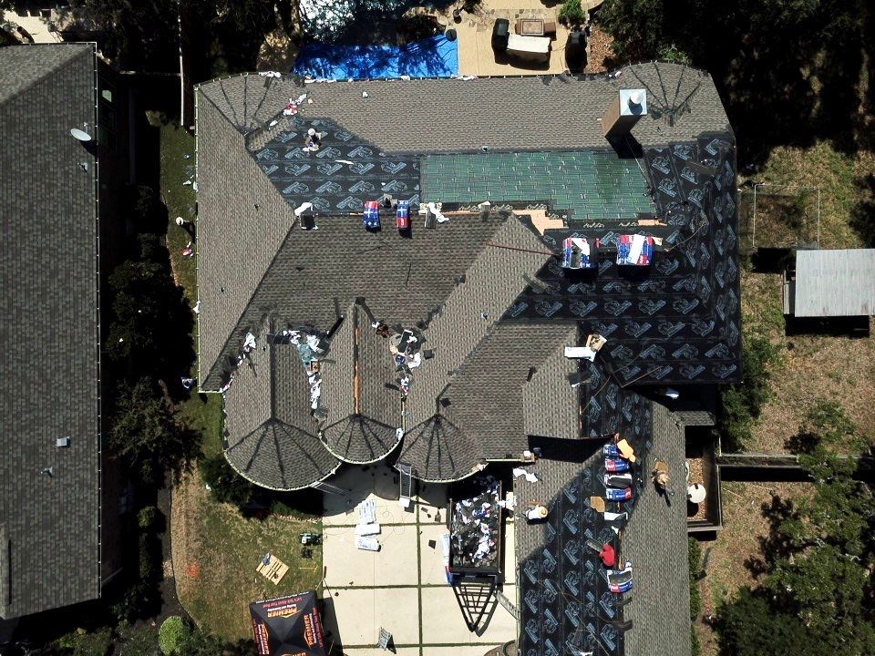 Residential Roof Replacement using GAF Timberline HDZ Architectual Shingles by Premier Roofing and Contracting