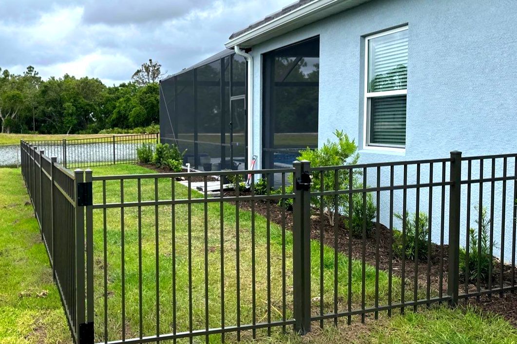 Aluminum Fence Installation using Black 3 Rail Aluminum Fence by Asap fence and gates, LLC
