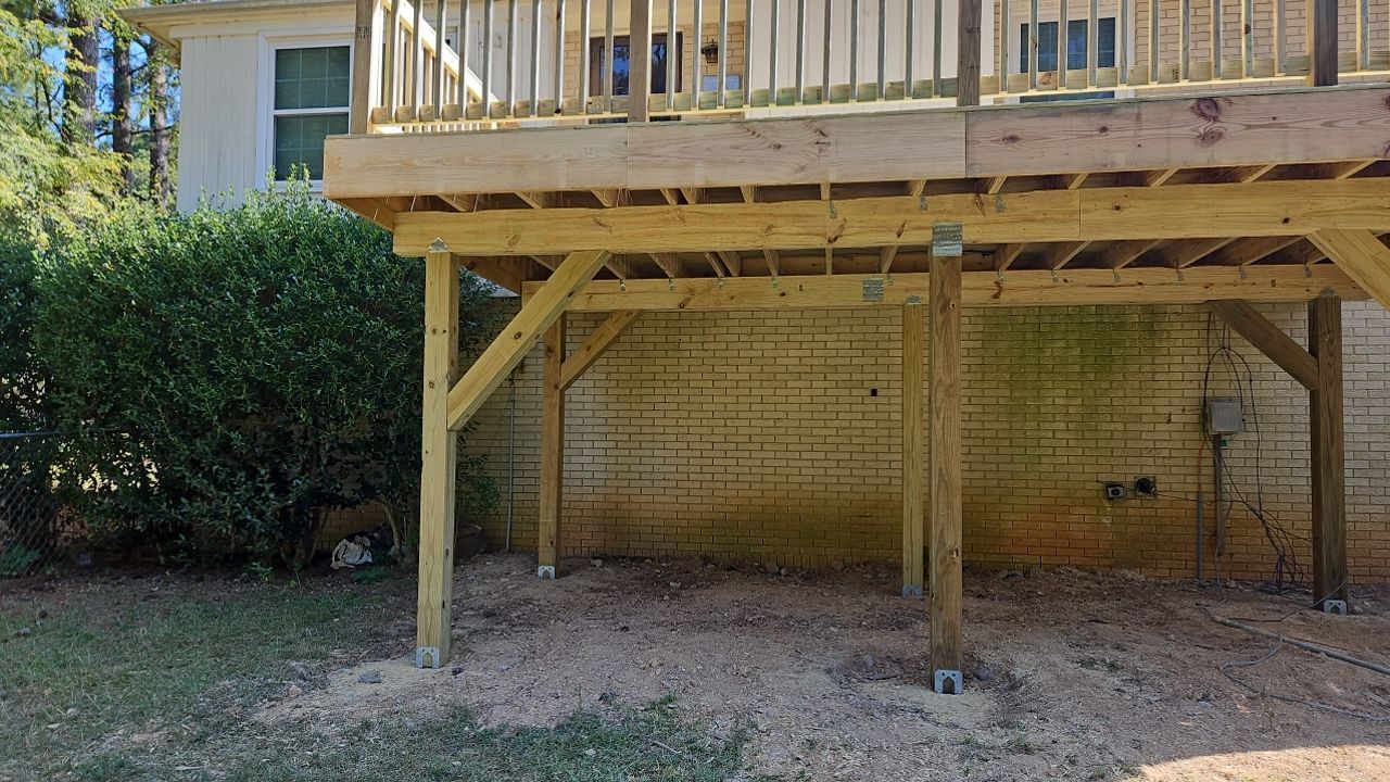 Split Rail Trail - Deck Installation  by Pillar and Pine