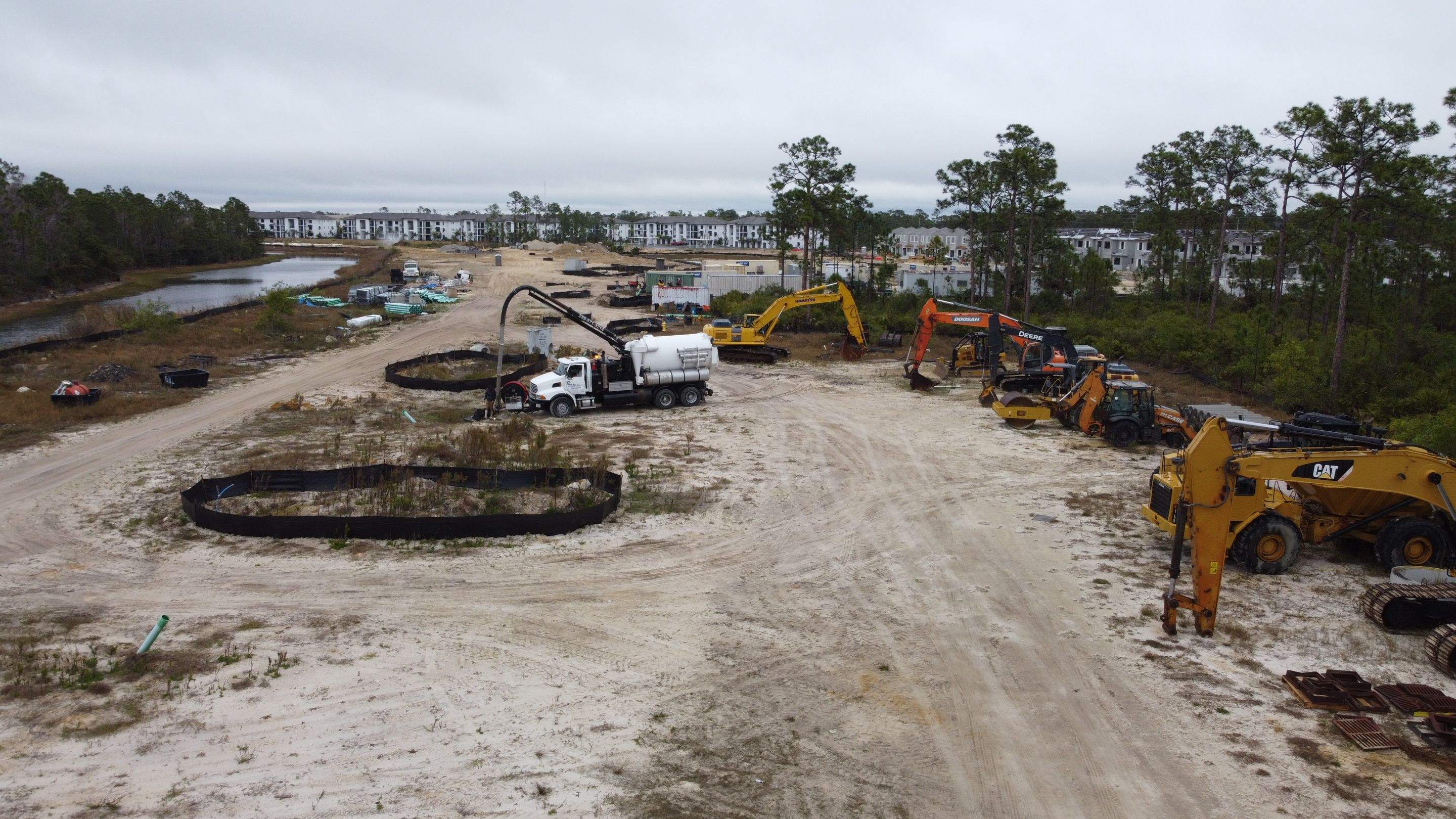 New Residential Construction Community Sewer System Cleaning by APS Power & Water