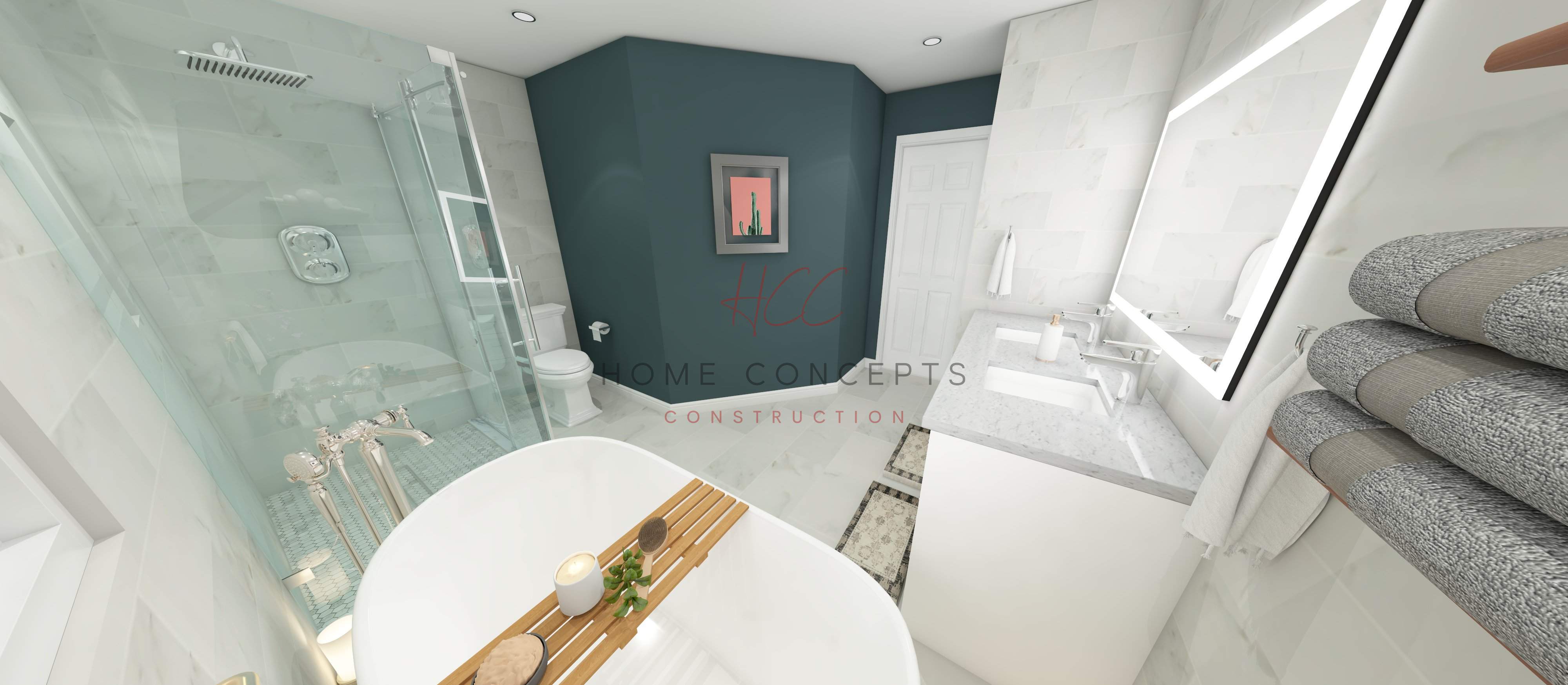 Bathroom Remodel using Tile by Home Concepts Construction