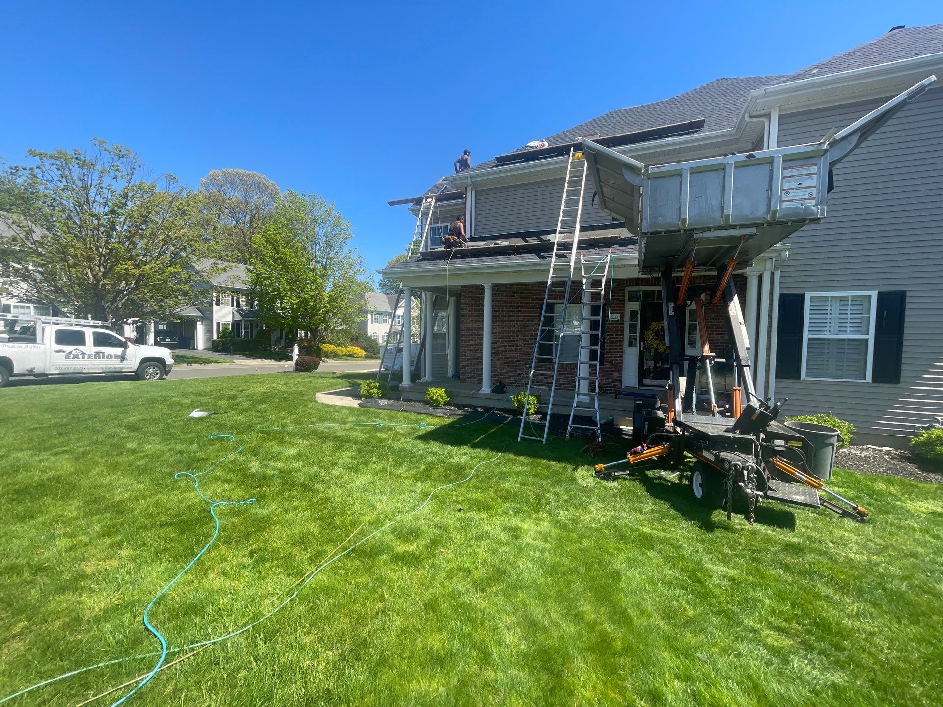 Residential Roofing Installation using Tamko Rustic Black by A Plus Exterior