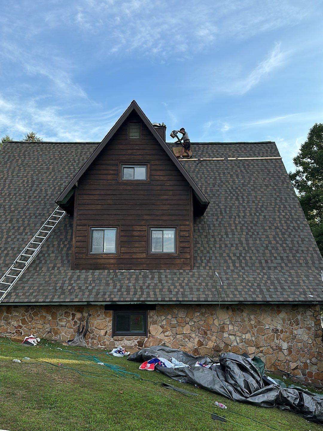 Residential Roofing Installation using GAF Timberline HDZ by Rainstoppers Roofing