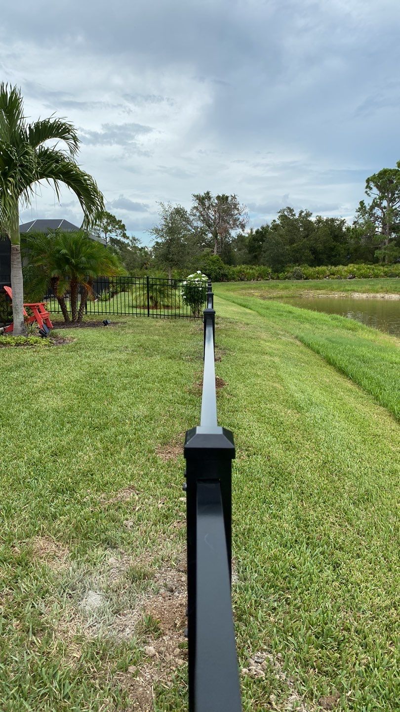 Aluminum Fence Installation using Black 3 Rail Aluminum Fence by Asap fence and gates, LLC