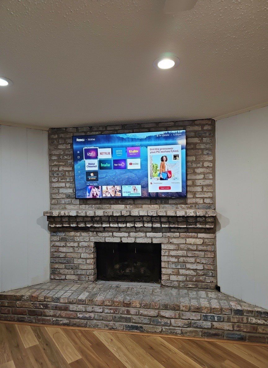 Fireplace TV Mounting Projects by Hangman Mounting & Installation 