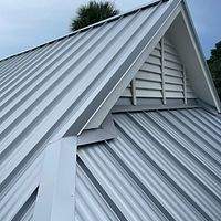 .032 Aluminum 1.5" Mechanical Seam Silver Metallic by Total Roofing System The Metal Roof Experts