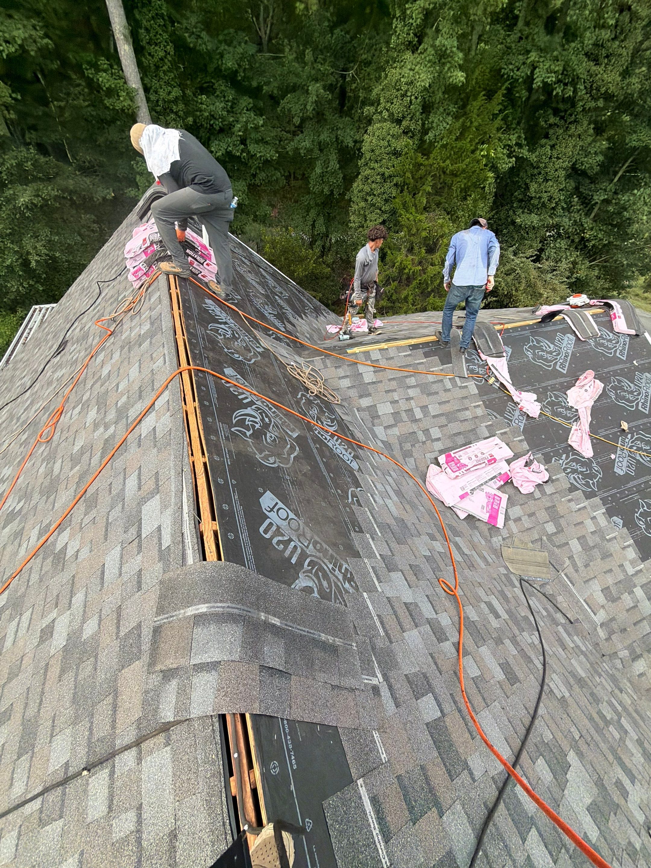 Asphalt Shingle Roof Replacement and Custom Porch Renovation in Hayes by Cade Construction