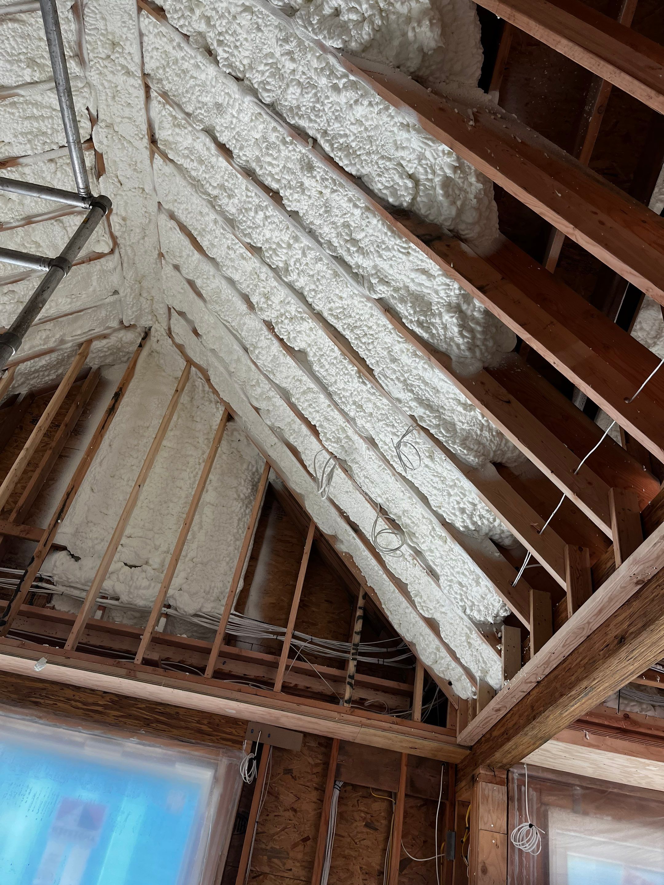 New Home Construction using open cell spray foam by NYS Foam & Energy