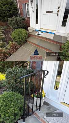 Traditional Iron Porch and Walkway Railings– Bethesda, MD by Capitol Iron Works