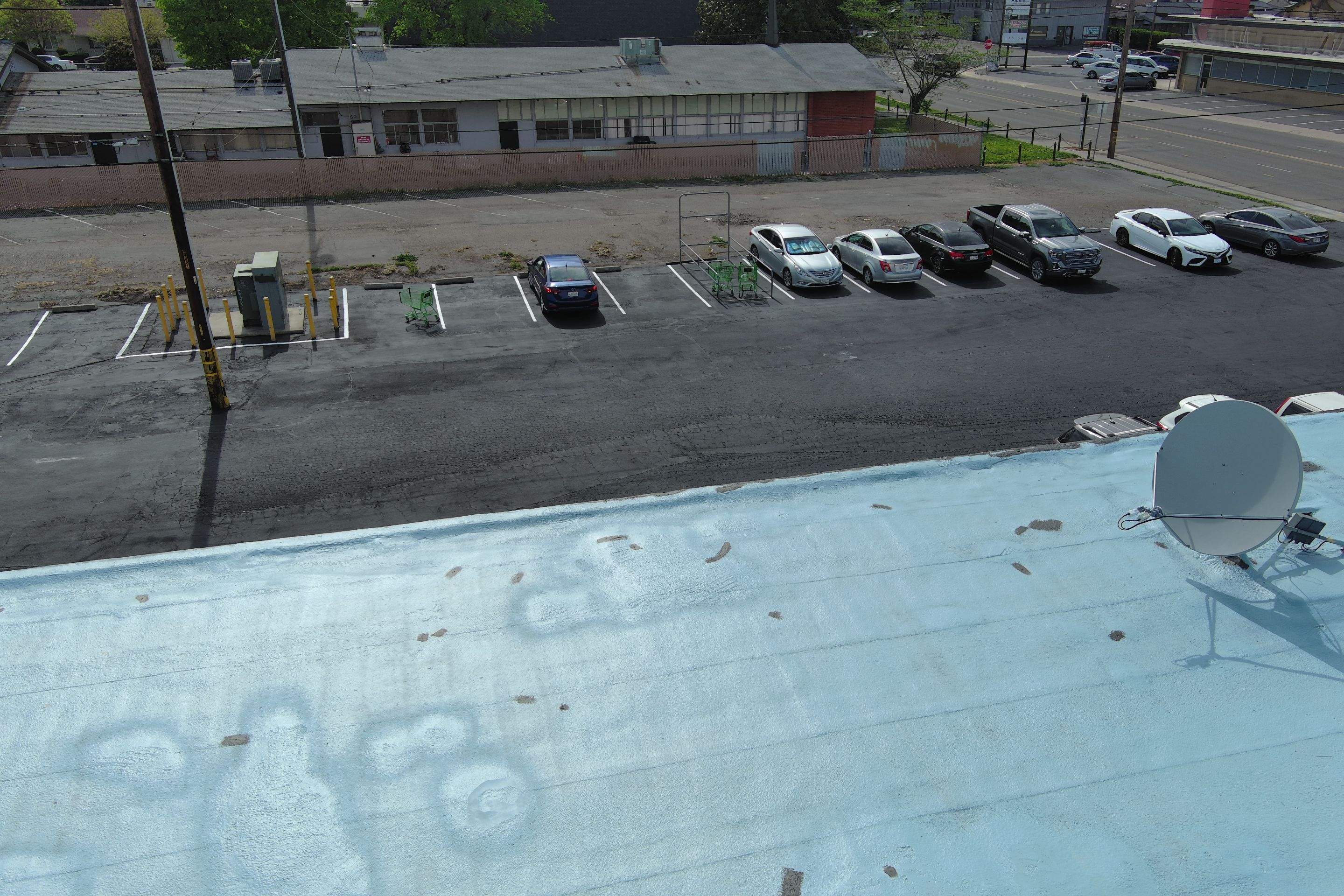 Foam Refurbish using Conklin Benchmark/PUMA XL coatings and spray foam by Straight Edge Roofing Inc