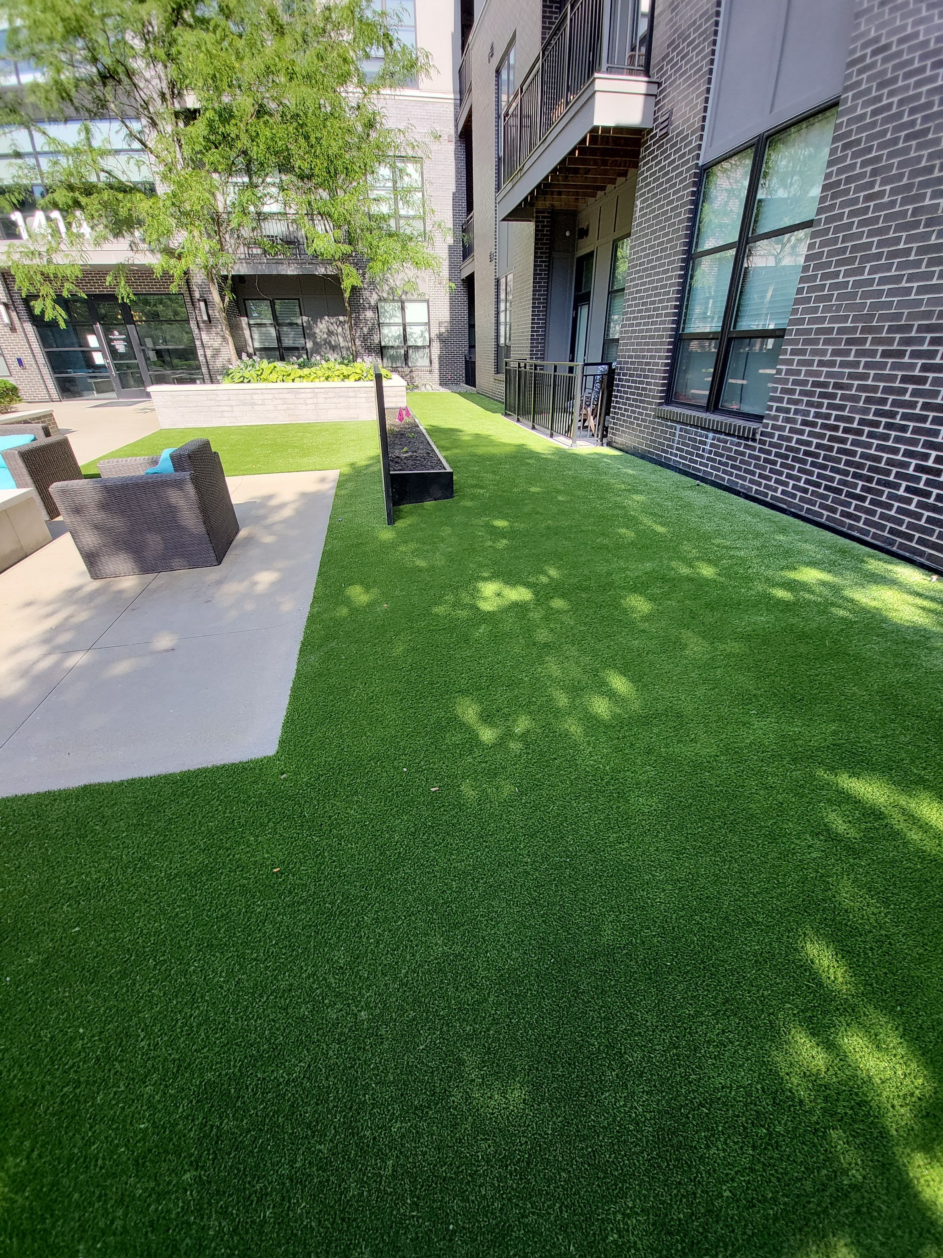 Above Garage Courtyard Synthetic Lawn @ The Broadview by Southwest Greens Midwest