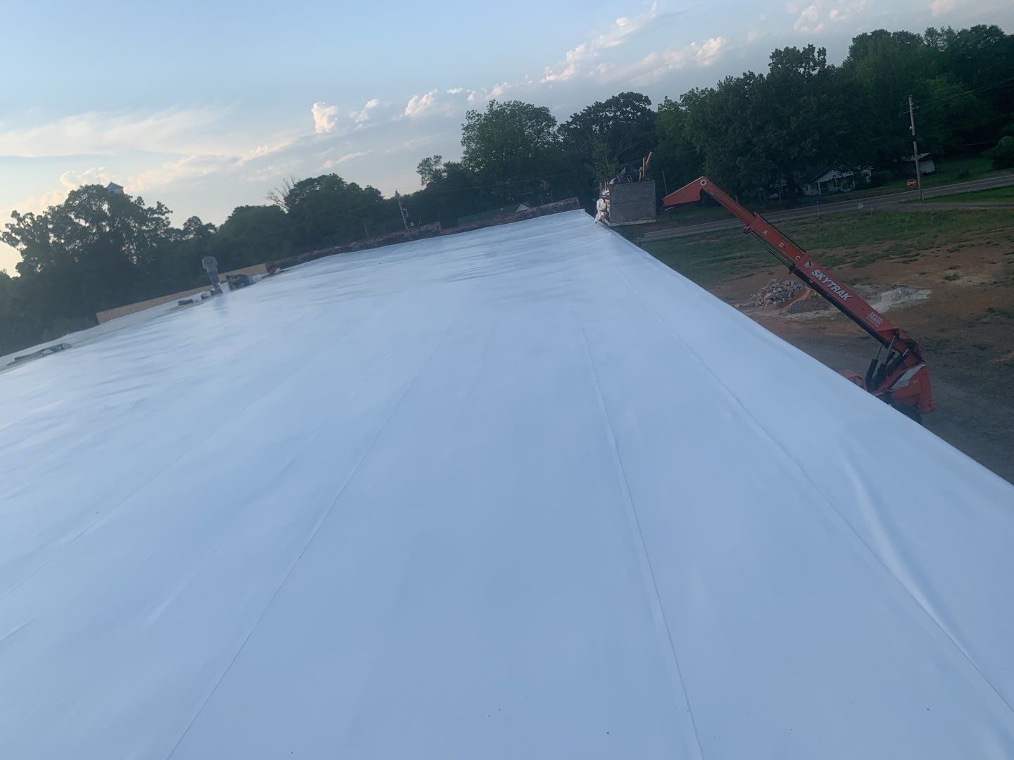 Commercial Roofing Installation using 50 mil PVC by Hostetler Roofing