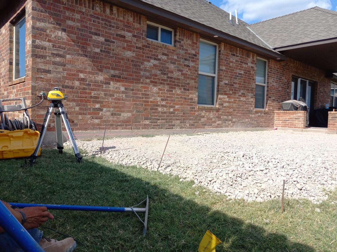 Concrete slab with Pergola by Clays Services Inc