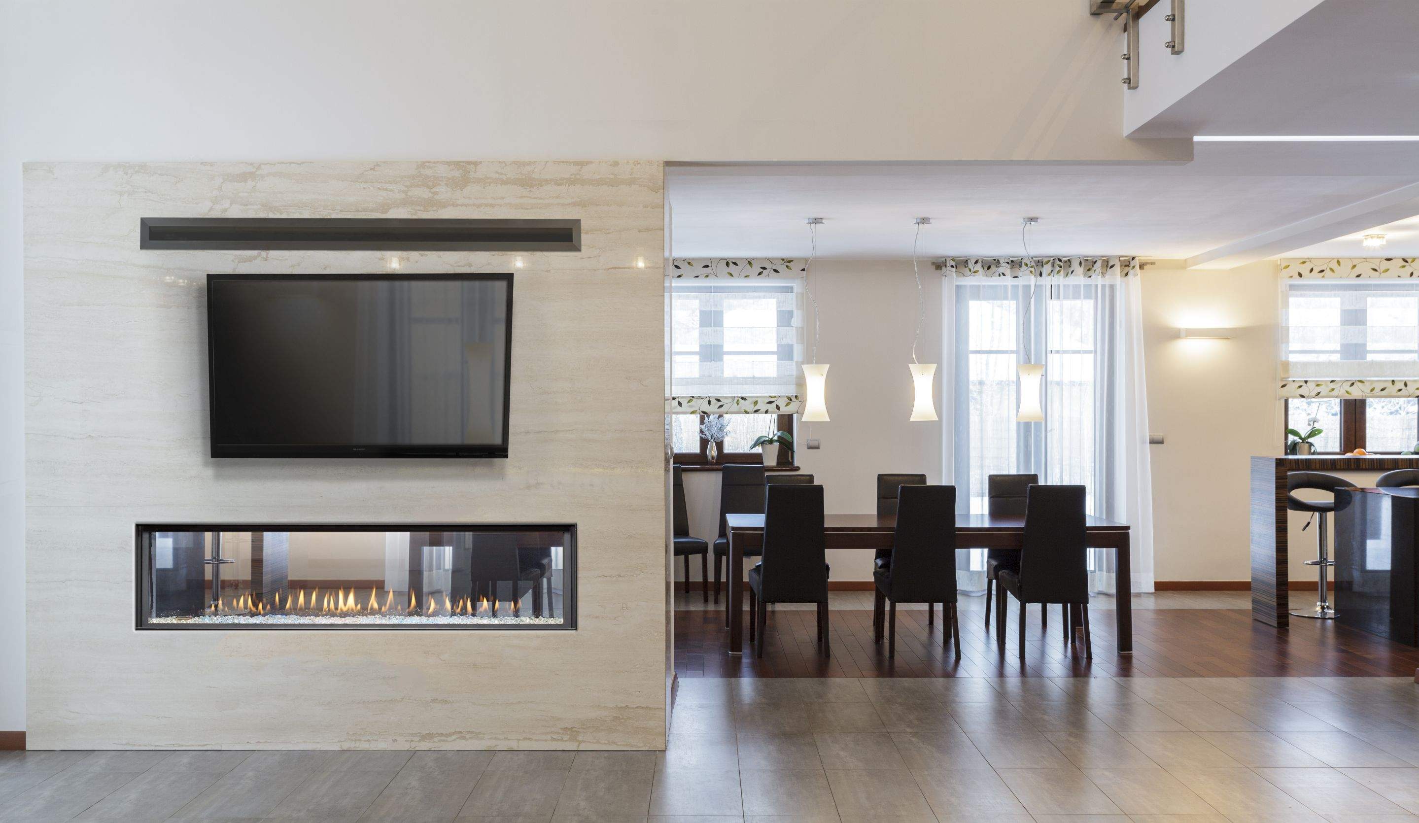 Custom Residential Fireplace Installations with Montigo Linear Inserts by Solara Custom Living