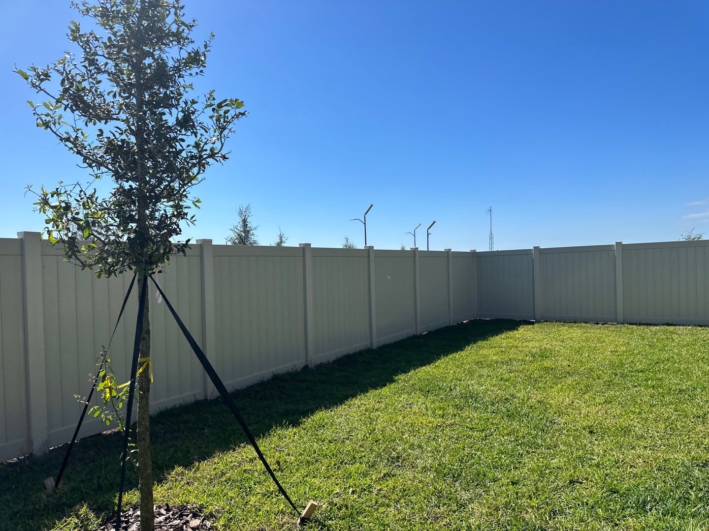 Vinyl Fence Installation using 6ft Tan Vinyl Privacy Fence by Asap fence and gates, LLC