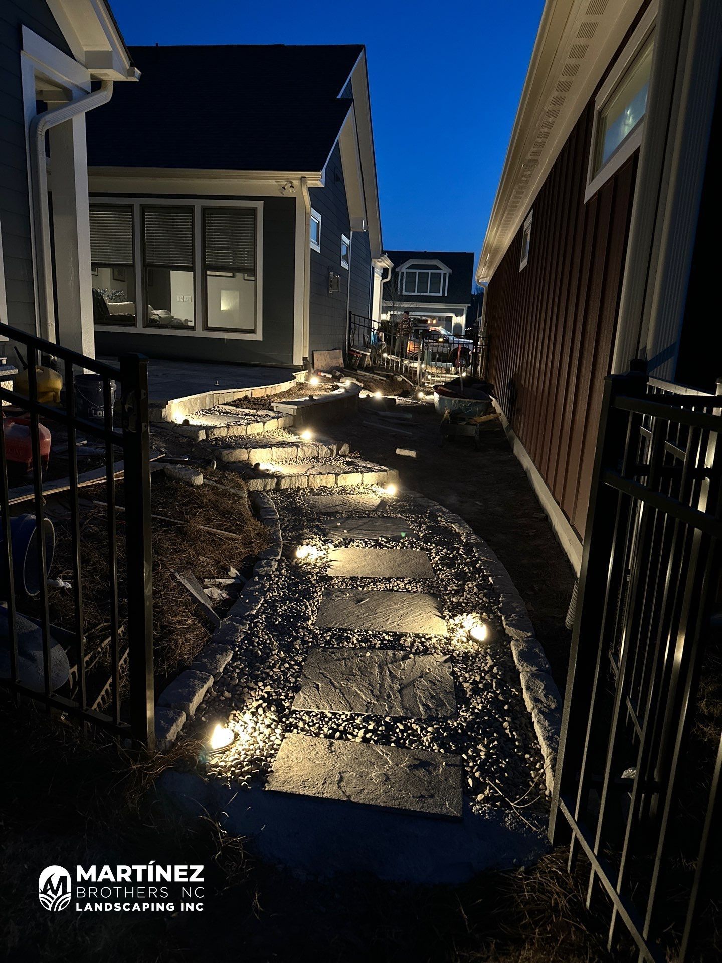 Hardscape lighting in Chapel Hill