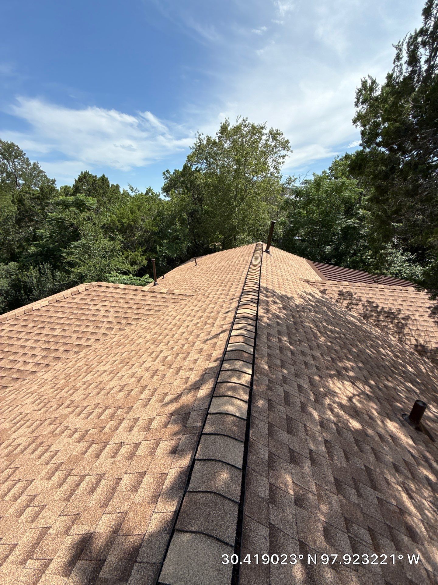 Residential Roof Replacement using GAF - HDZ - Shakewood by Action Exteriors Austin
