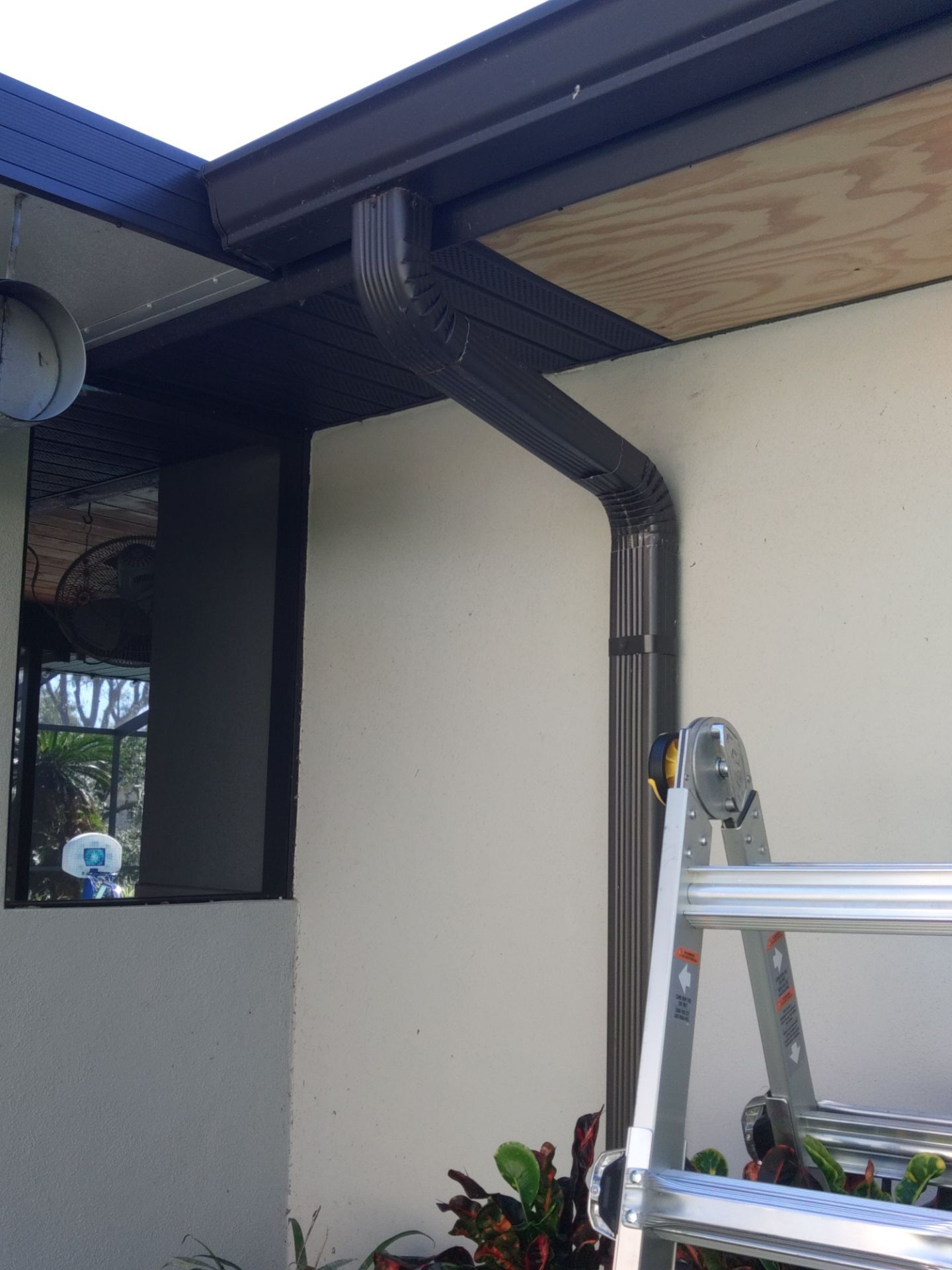 Dark Bronze Soffit Installation in Sarasota FL by Gutter Professors