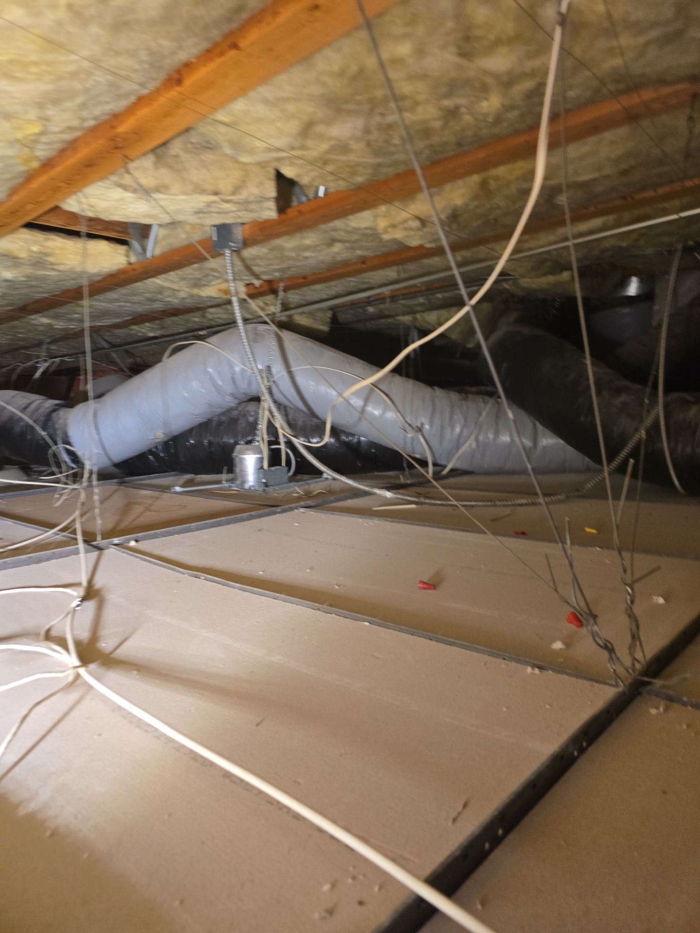 Installation of New Piping in Ceiling by Us Plumbing 
