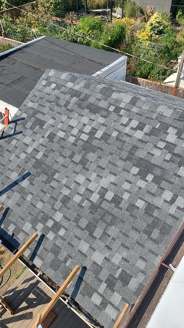 Residential Roofing Installation using IKO Dynasty (Color: Summit Grey) by Orezona Building & Roofing Company, Inc.