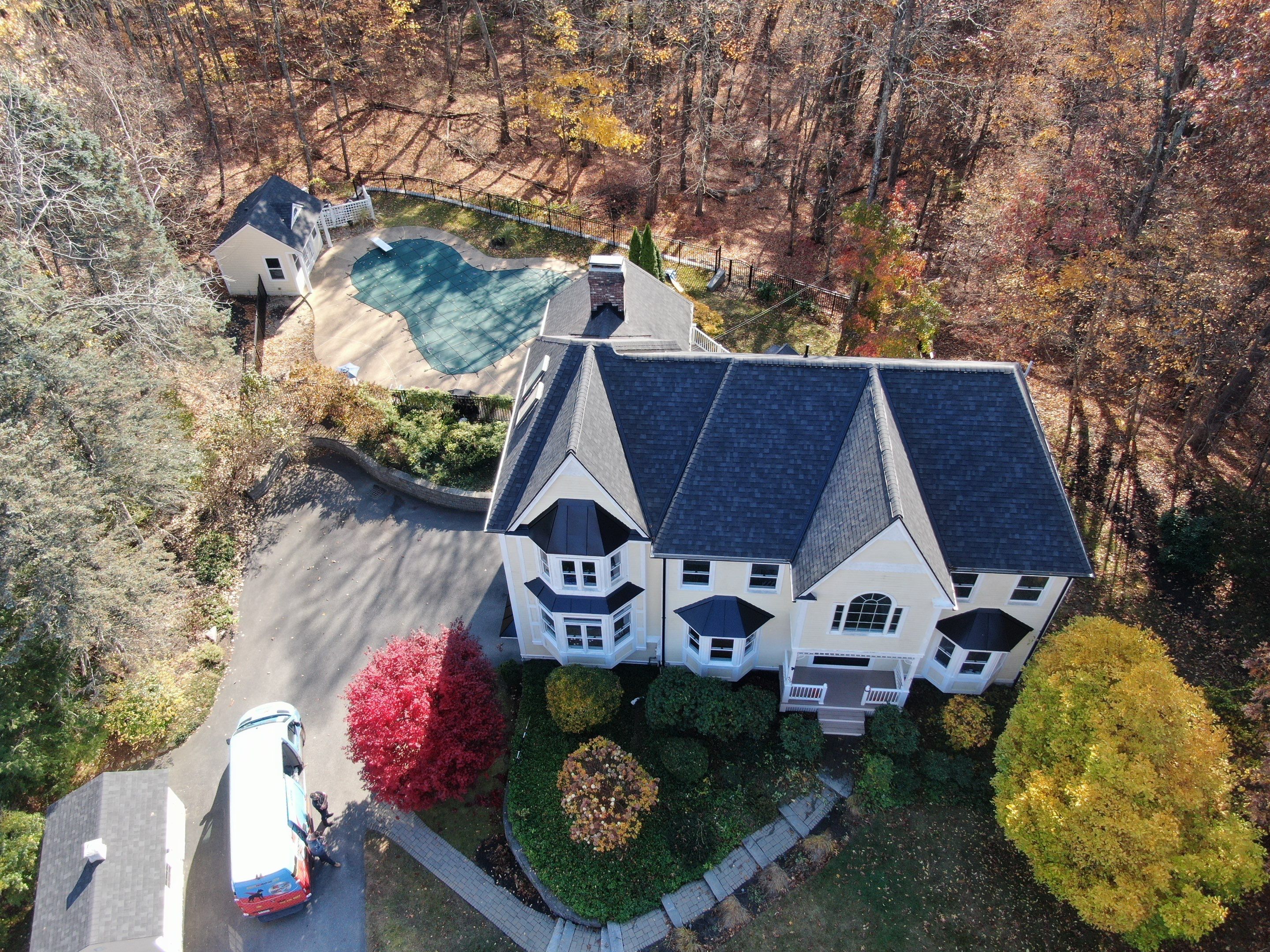 New Roof, Skylights, and Metal Accent Roof Installation in Groton by Mighty Dog Roofing of Greater Middlesex County