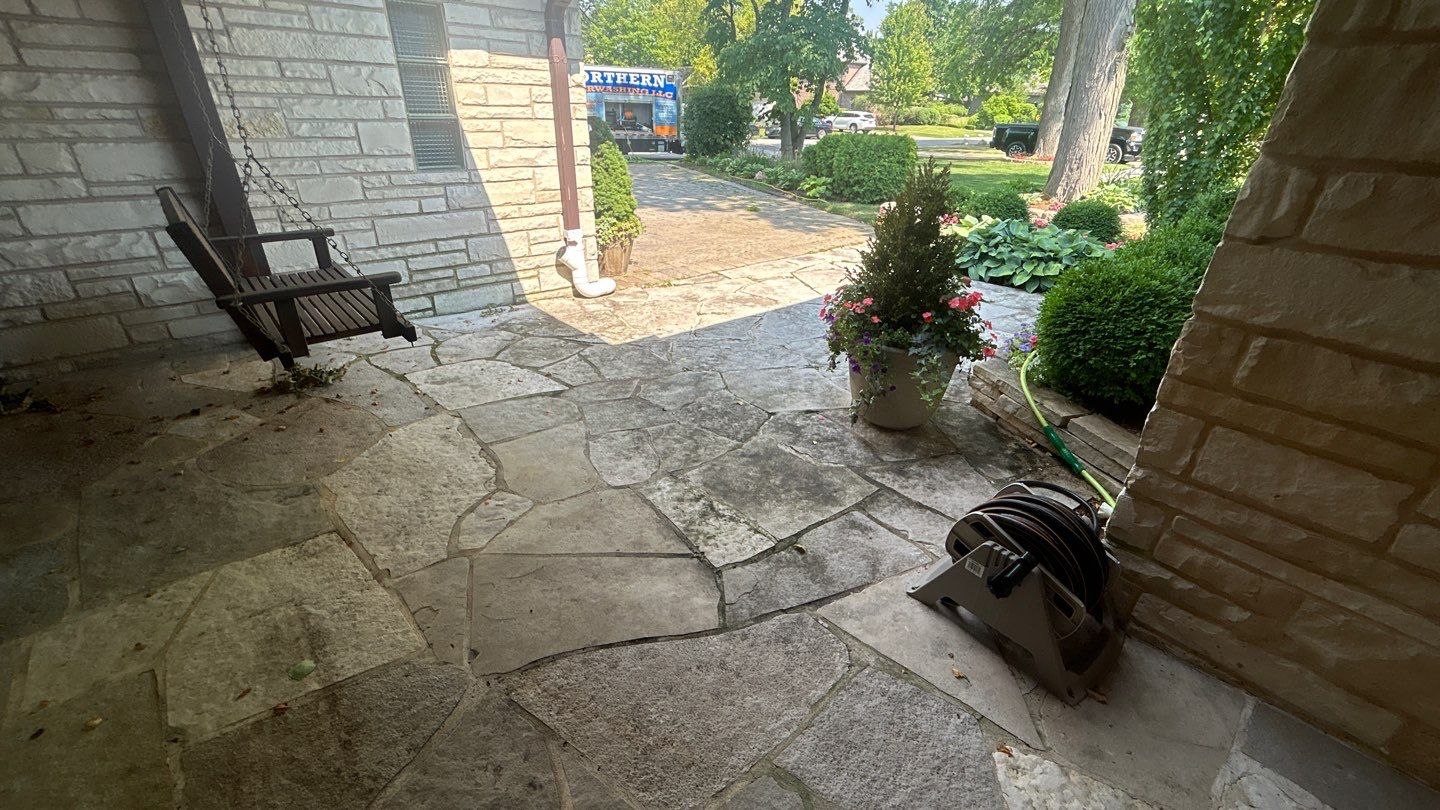 Brick paver clean, sand and seal.  using Surebond SB-1300 by Northern Power Washing LLC.