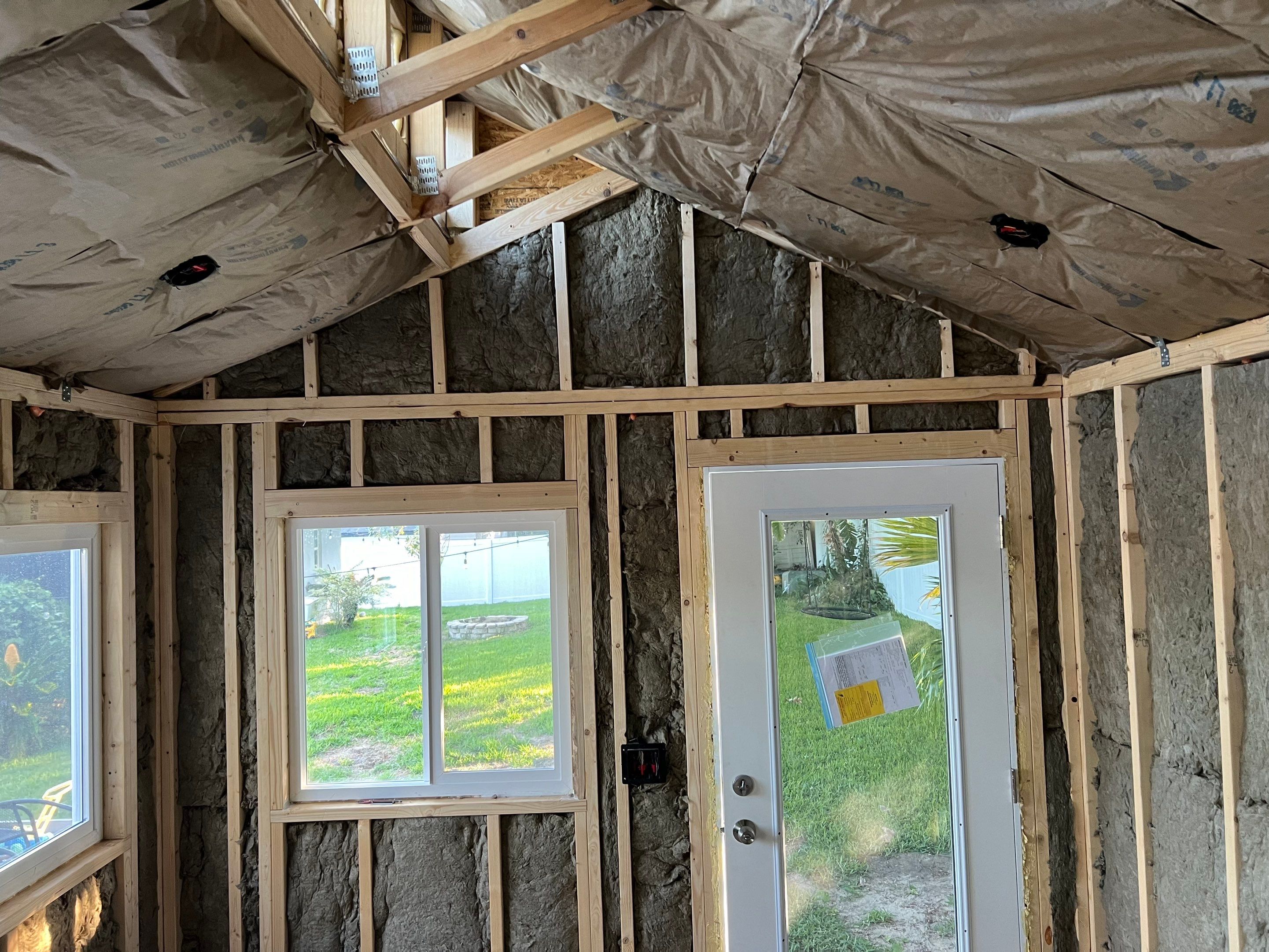 Outdoor Office Shed Interior Remodel in Longwood: From Drywall to Paint by HandyMangum