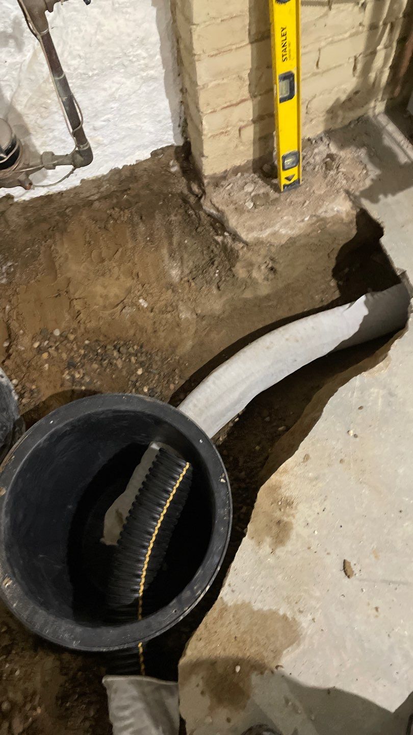 Interior Drain Tile & Wall Drainage in Northeast Minneapolis by Waterproofing Northeast