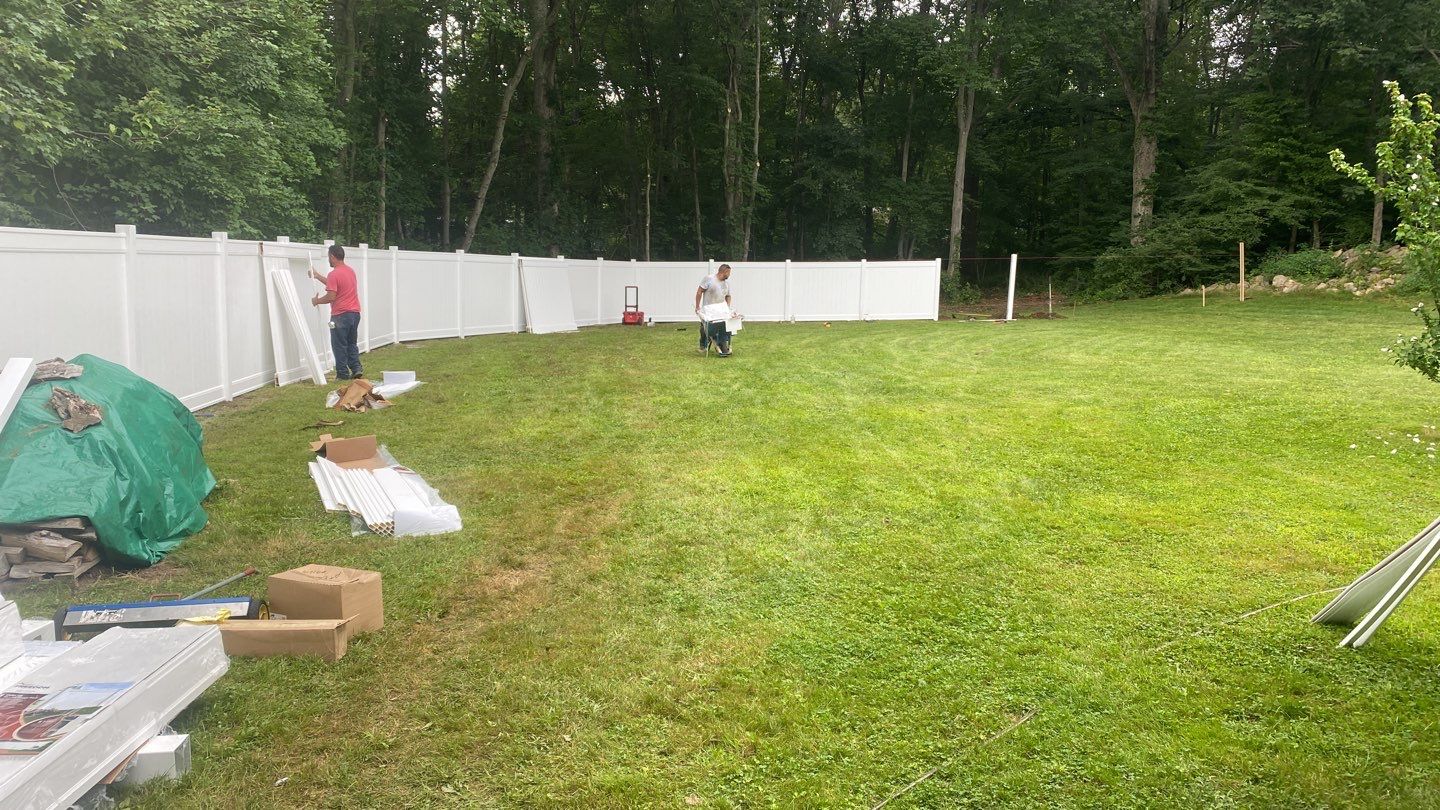 Fence Installation using Vinyl Fence 6ft Privacy by A Plus Exterior