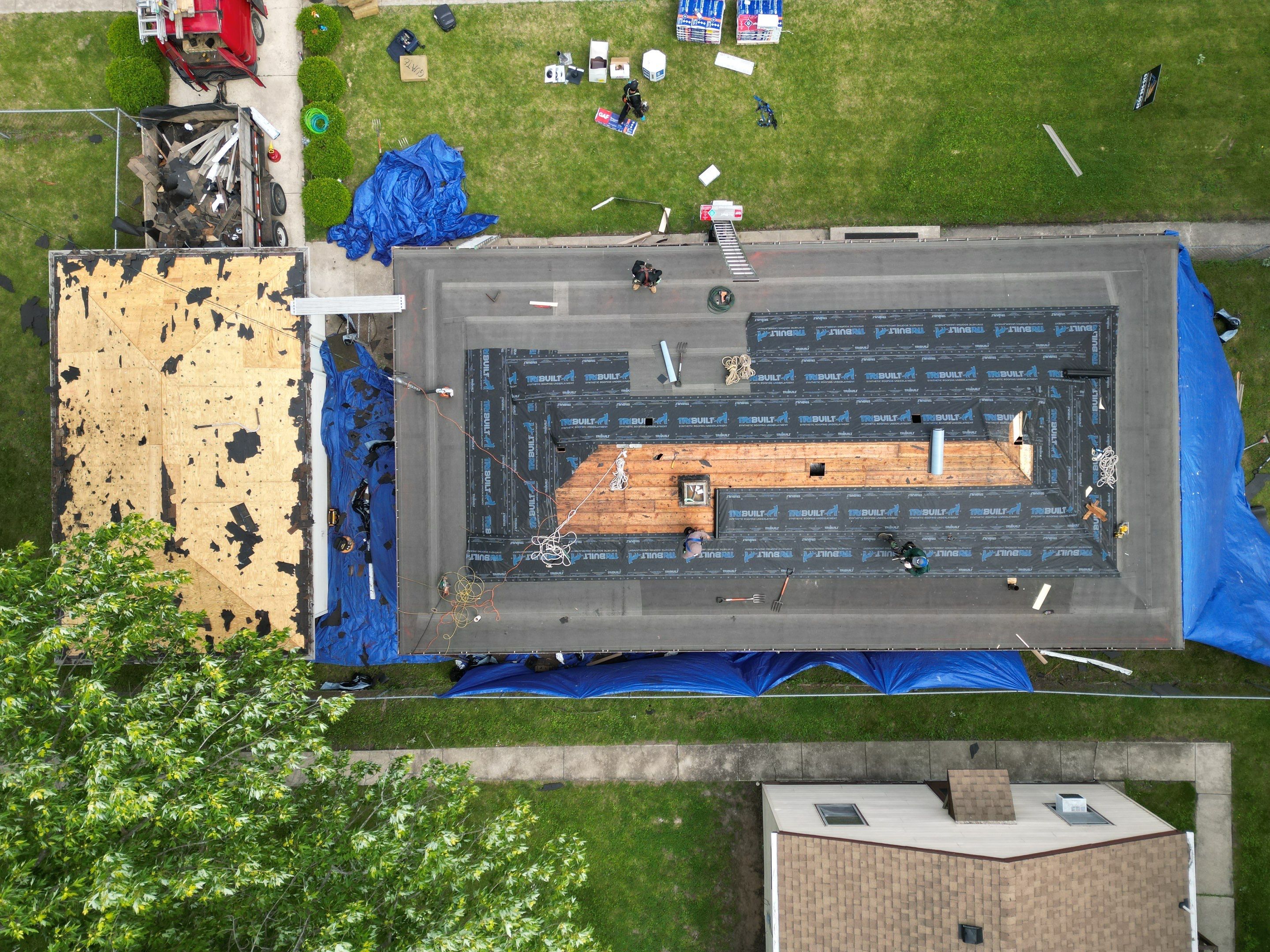Roof replacement by Optimal Home Improvement 