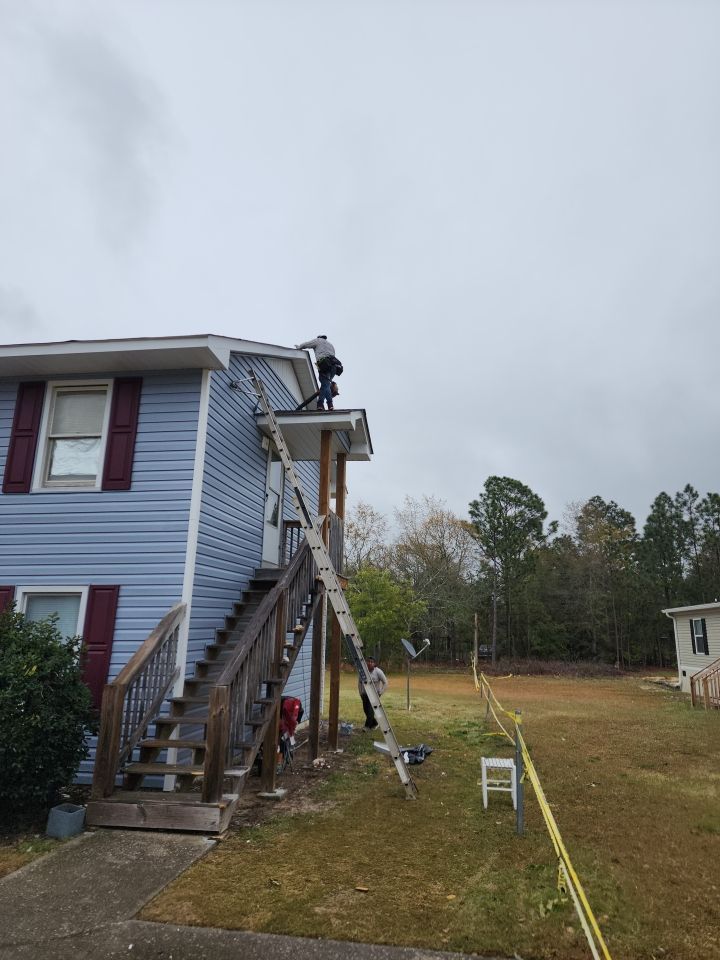 Interior and exterior renovation using Royal Building Products  by Indigo State Roofing