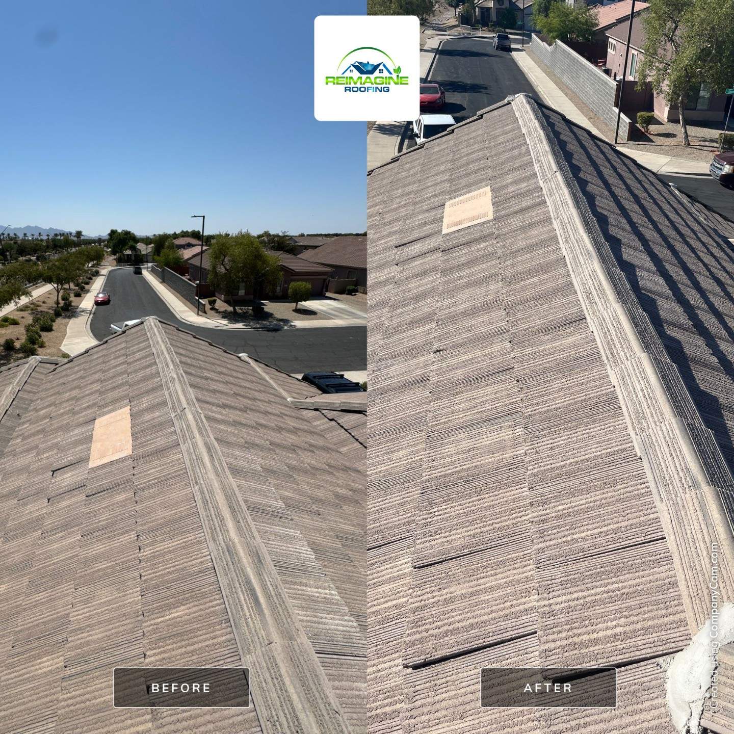 Antique Sand Concrete Tile by Reimagine Roofing