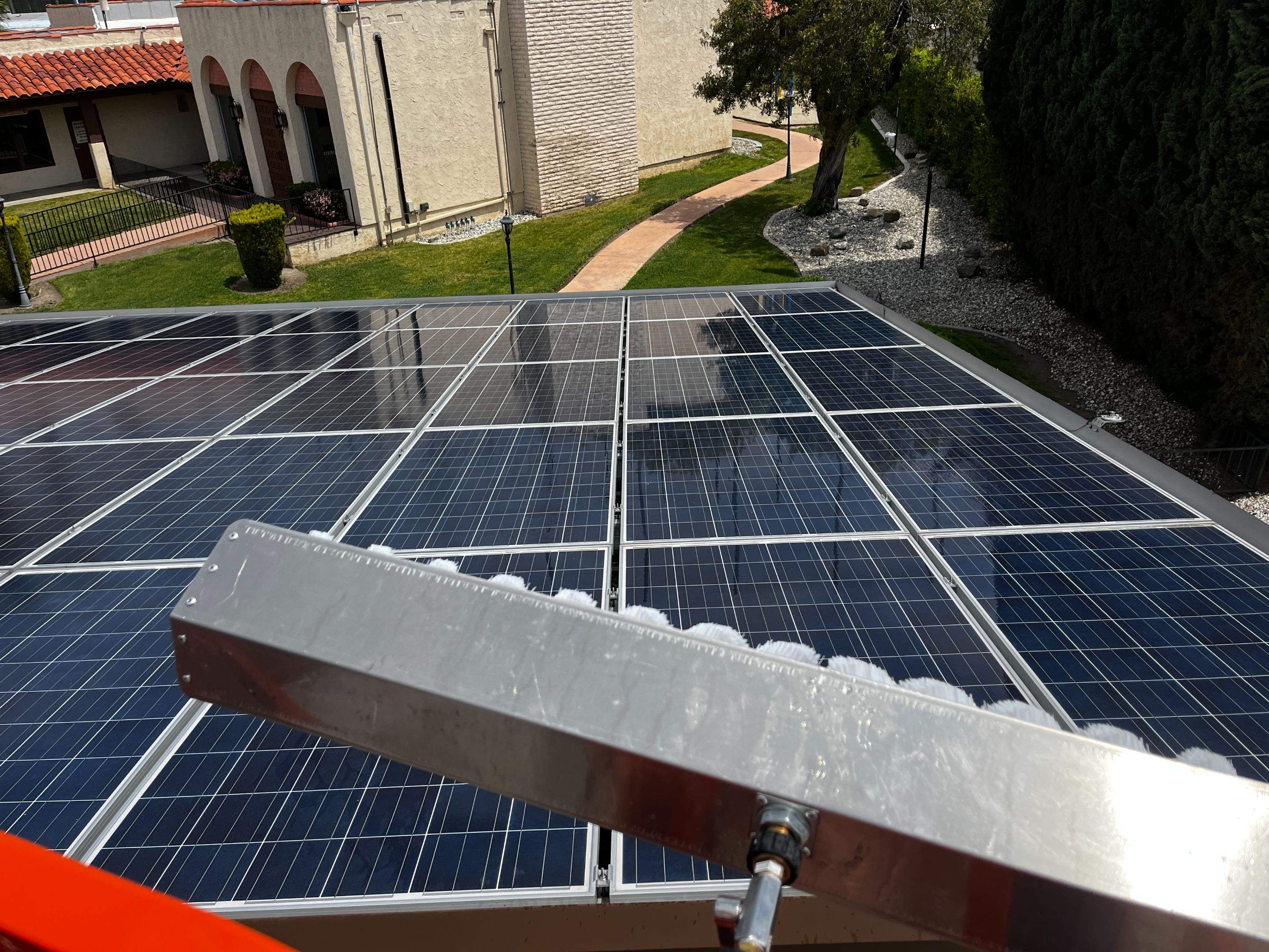 Carport Solar Panel Cleaning in Rowland Heights by Palm Coast Solar Cleaning