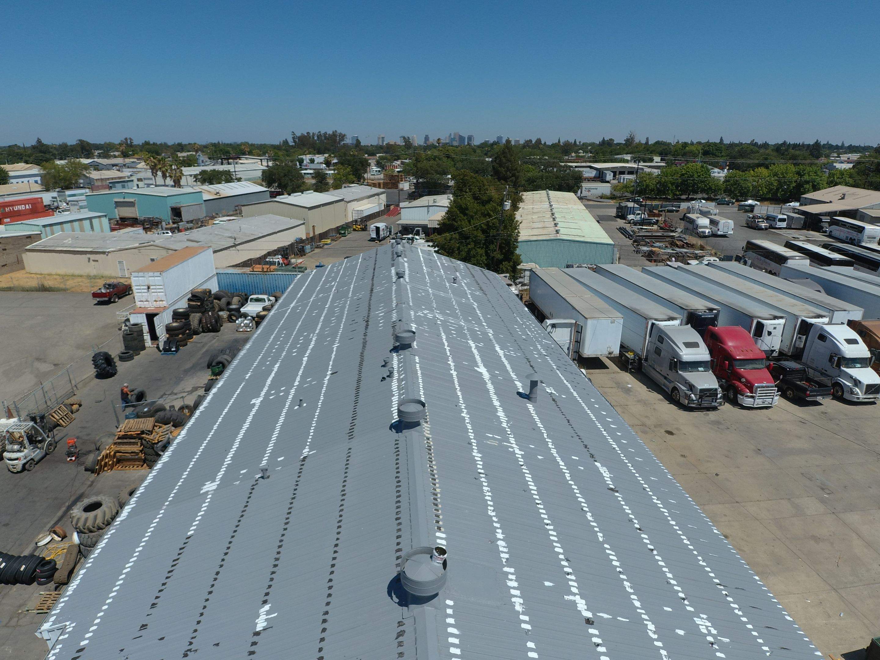 MR Roofing system using Conklin Benchmark/PUMA XL fabric and coating by Straight Edge Roofing Inc