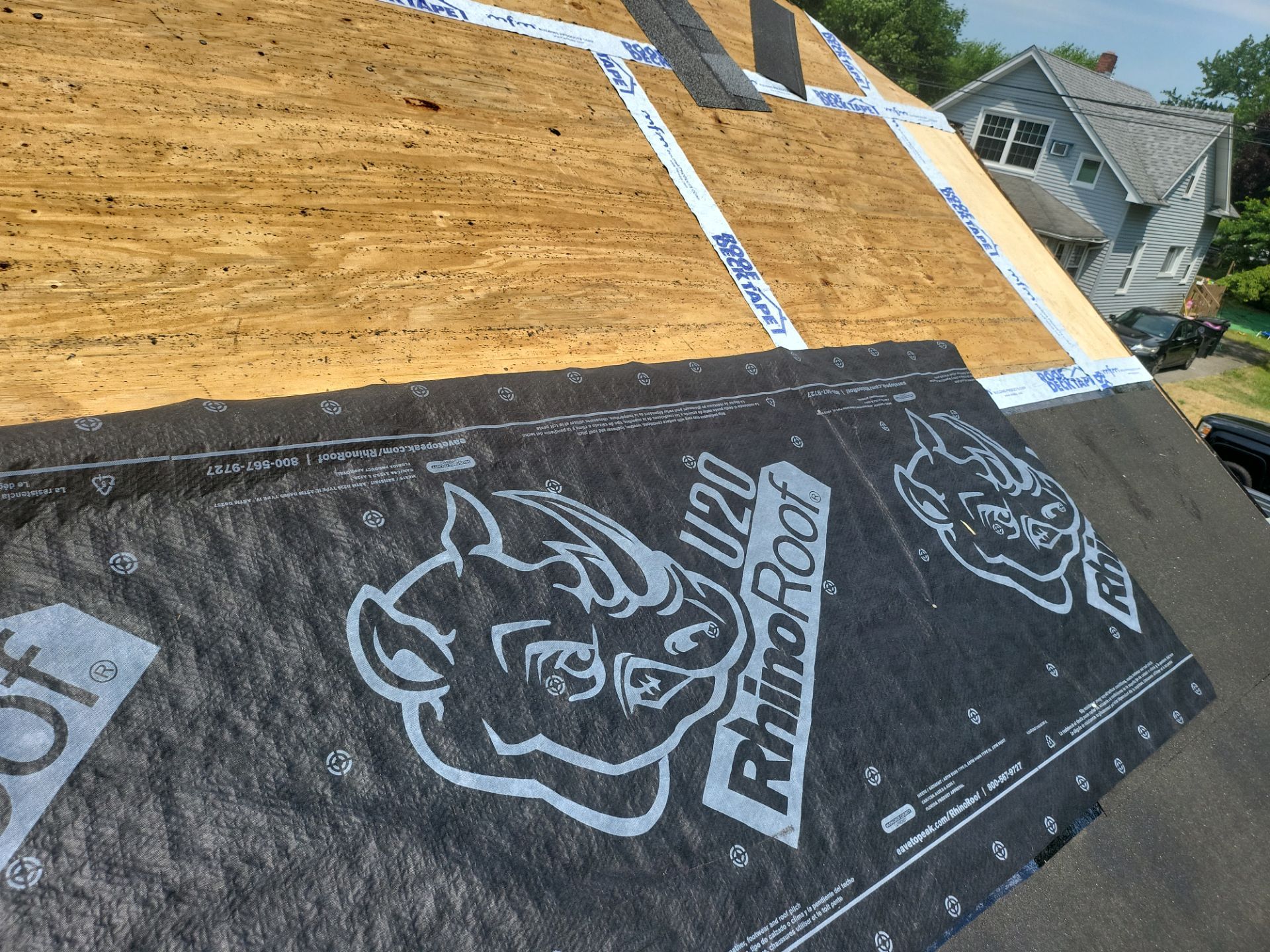 Residential Roofing Installation using Owens Corning TruDefinition Duration AR - Slatestone Gray by A Plus Exterior