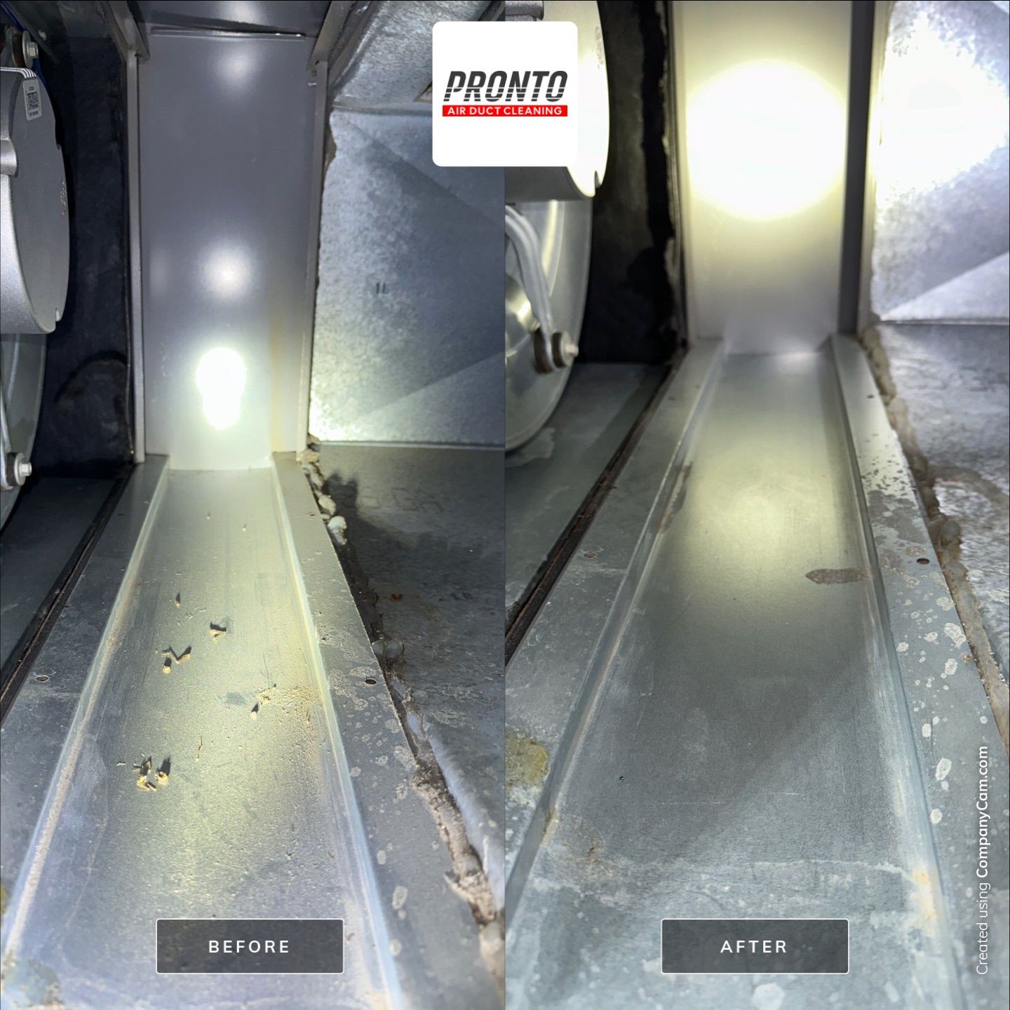 Air duct cleaning using Hypervac by Pronto Air Duct Cleaning