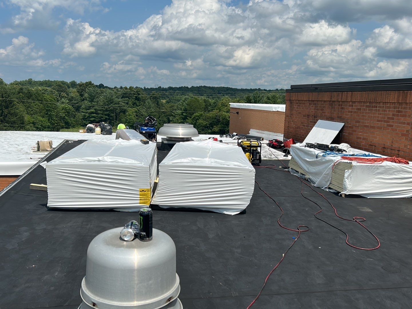 John Glenn High school Roof Install by Gold Star Roofing LLC 