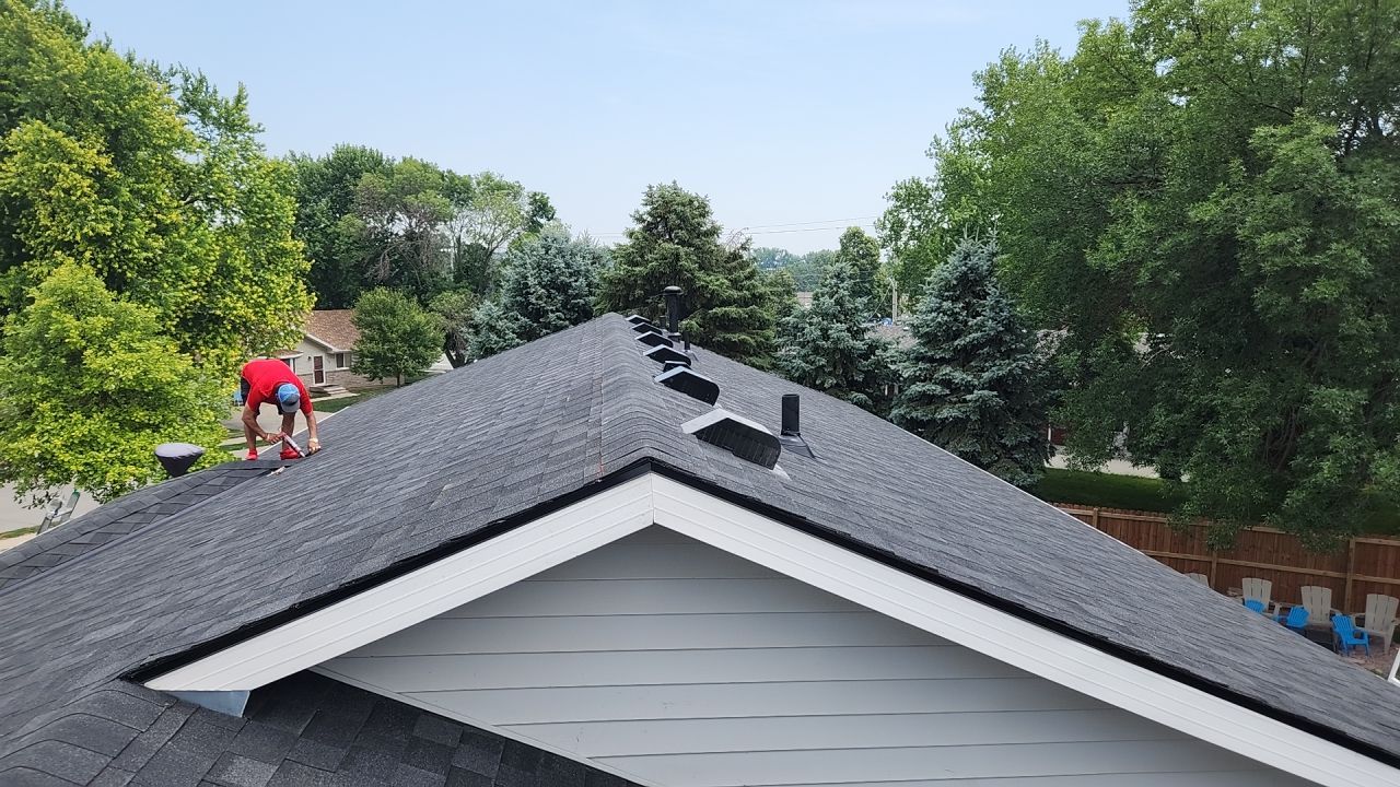 Roofing / Siding / Gutters using IKO Dynasty Granite Black / Norandex Siding by Lightning Exteriors