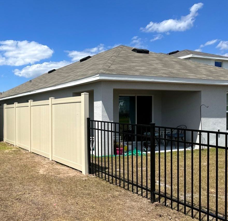 Vinyl Fence Installation using Vinyl Fence and Black 3 Rail Aluminum Fence  by Asap fence and gates, LLC