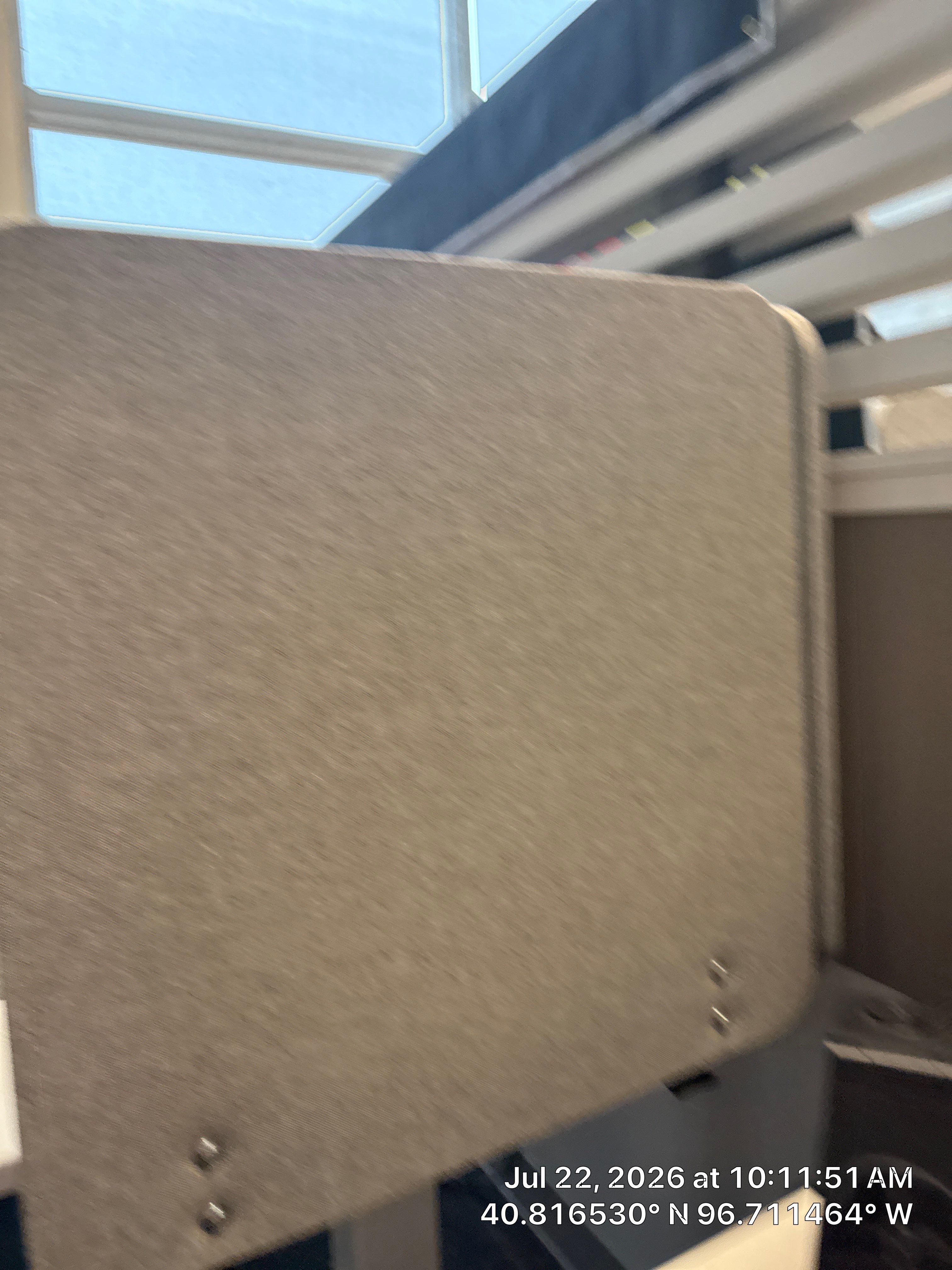 Modern Office Interior Renovation and Acoustic Baffle Installation by CompanyCam Sales Demo