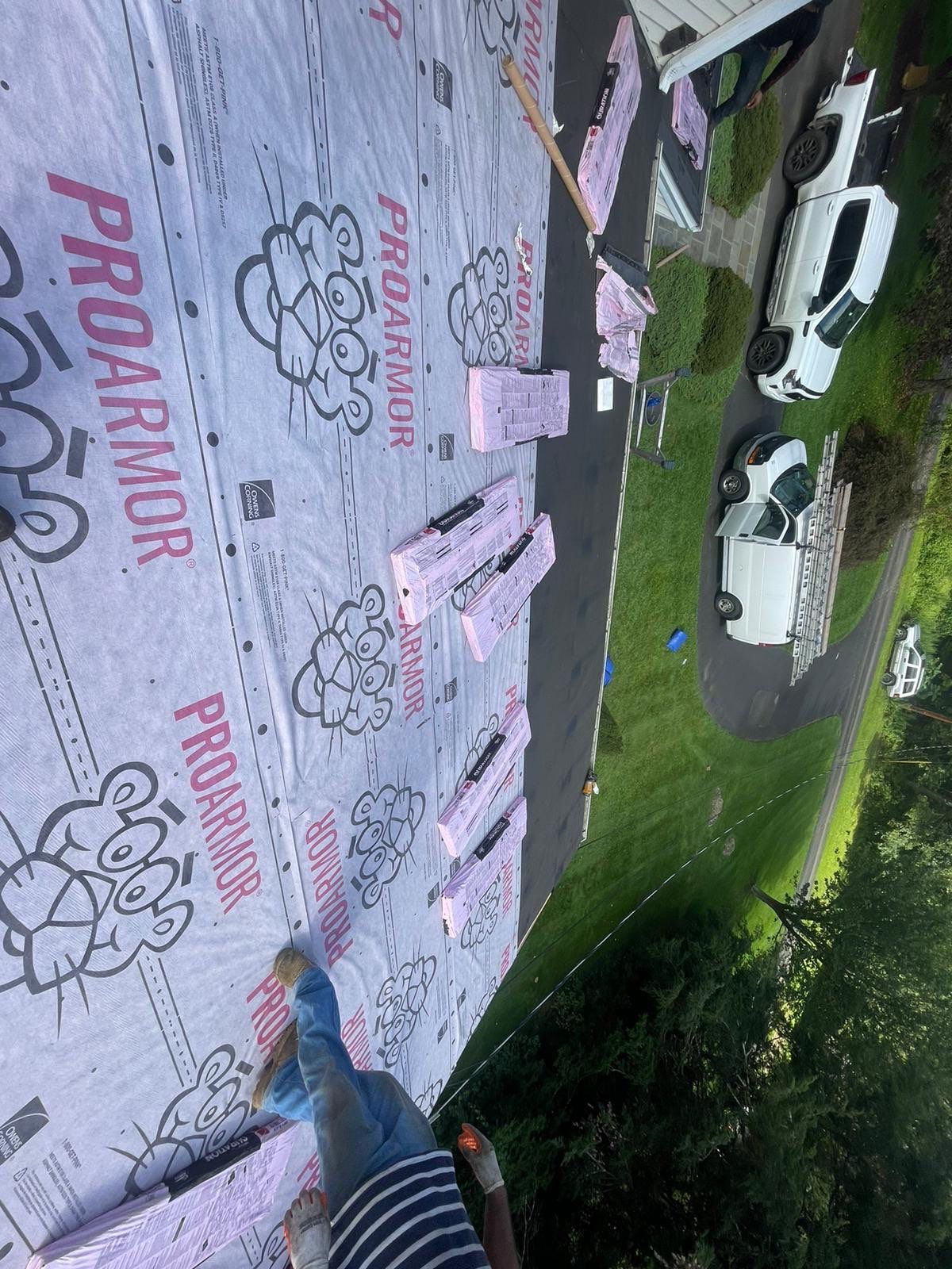 Residential Roofing Installation using Owens Corning TruDefinition Duration AR - Onyx Black & New Siding Using Mainstreet Charcoal Gray by A Plus Exterior