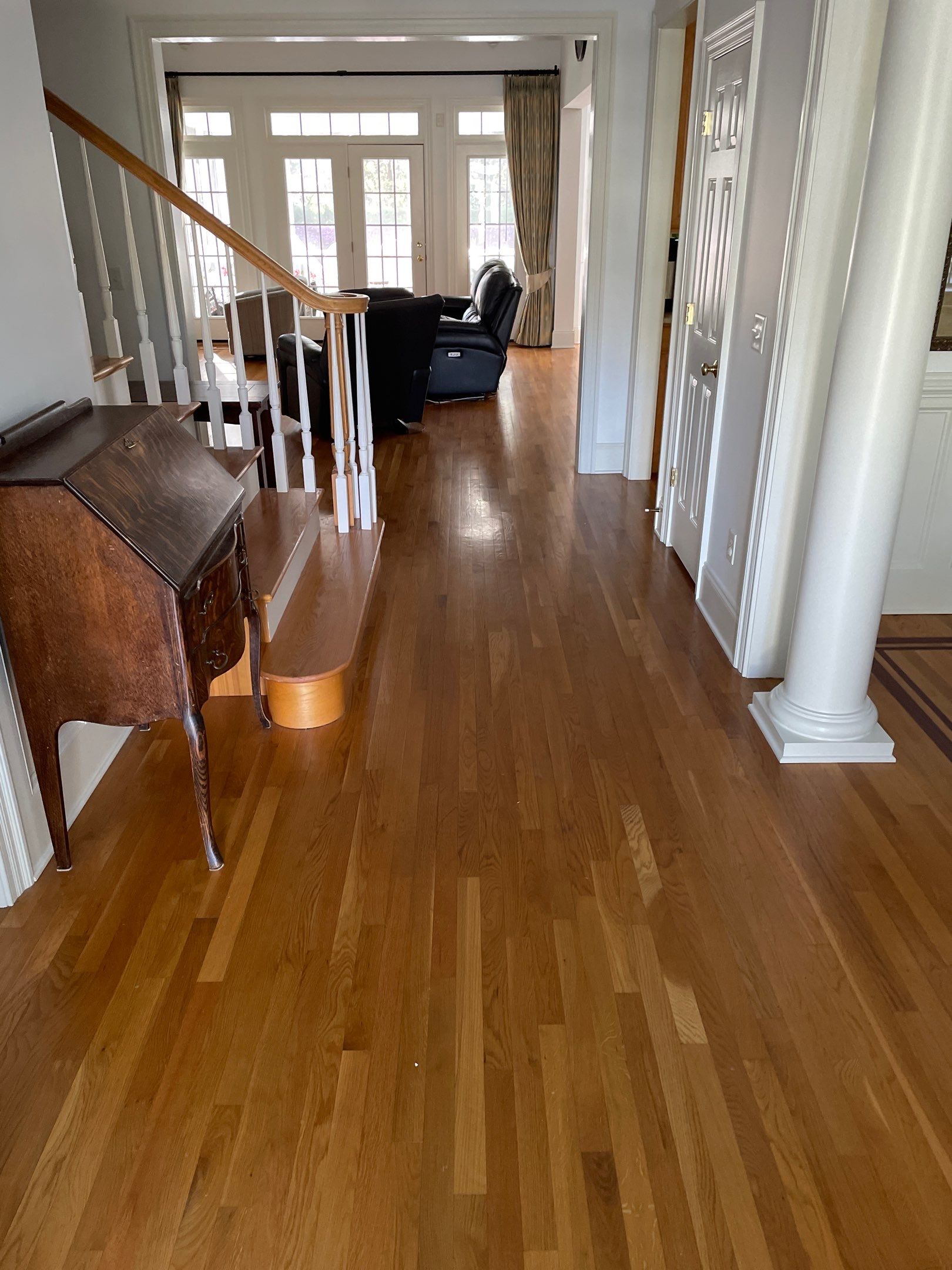 Sand and Refinish using Bona Waterbased by Footprints Floors of Coastal Carolina