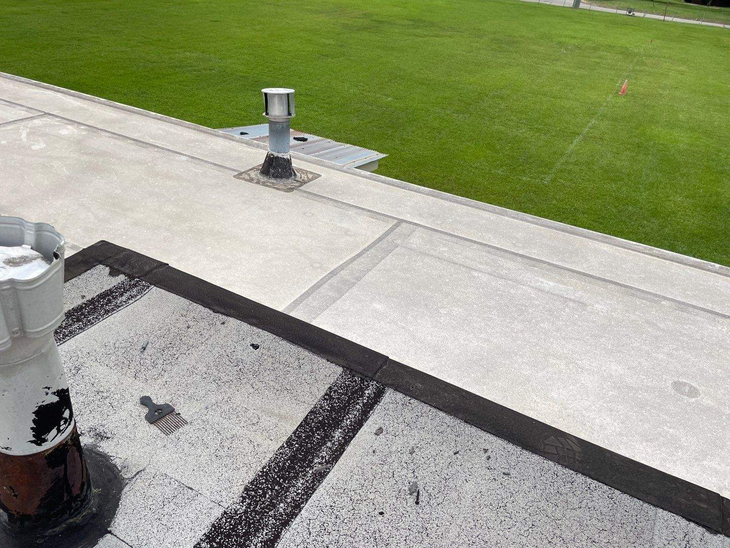 Commercial Roofing Installation using 60 mil PVC by Hostetler Roofing