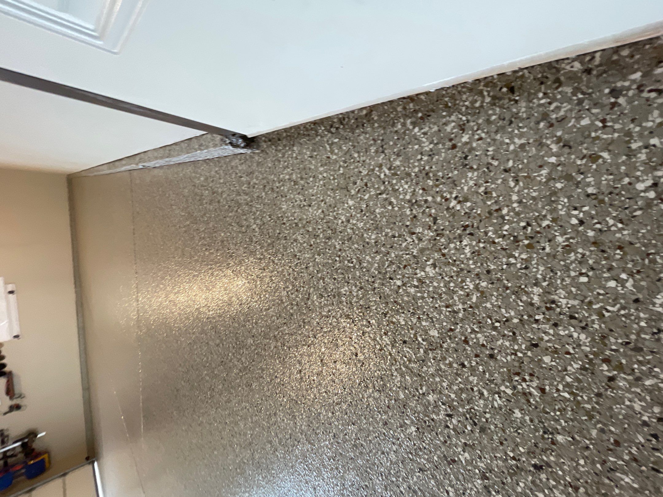 Garage Transformation using Pebble Beach and Front Porch using Greystone by Croc Coatings, LLC